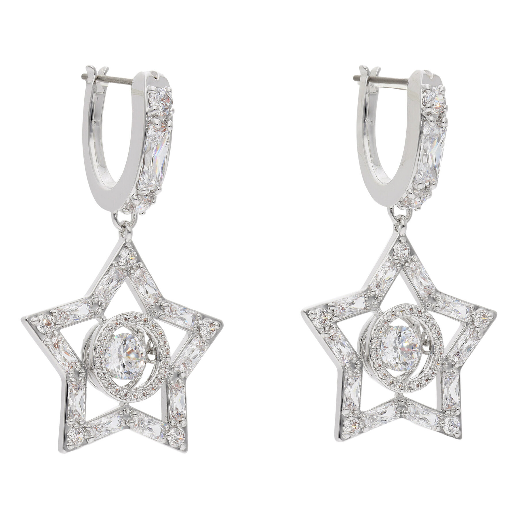 Swarovski Обици Stella 5617767 Сребрист - Pepit.bg