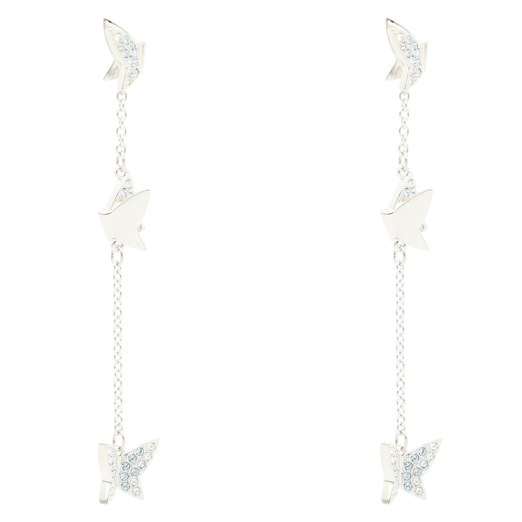 Swarovski Обици Lilia 5662182 Сребрист - Pepit.bg