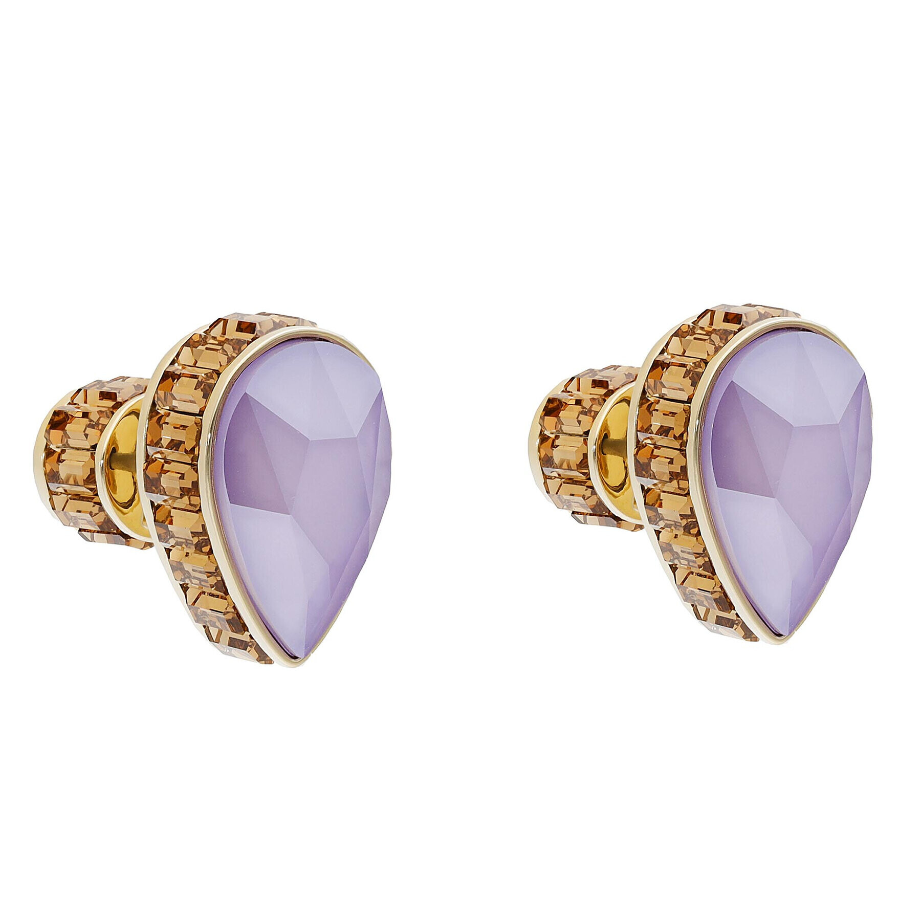 Swarovski Обици Orbita 5641405 Виолетов - Pepit.bg