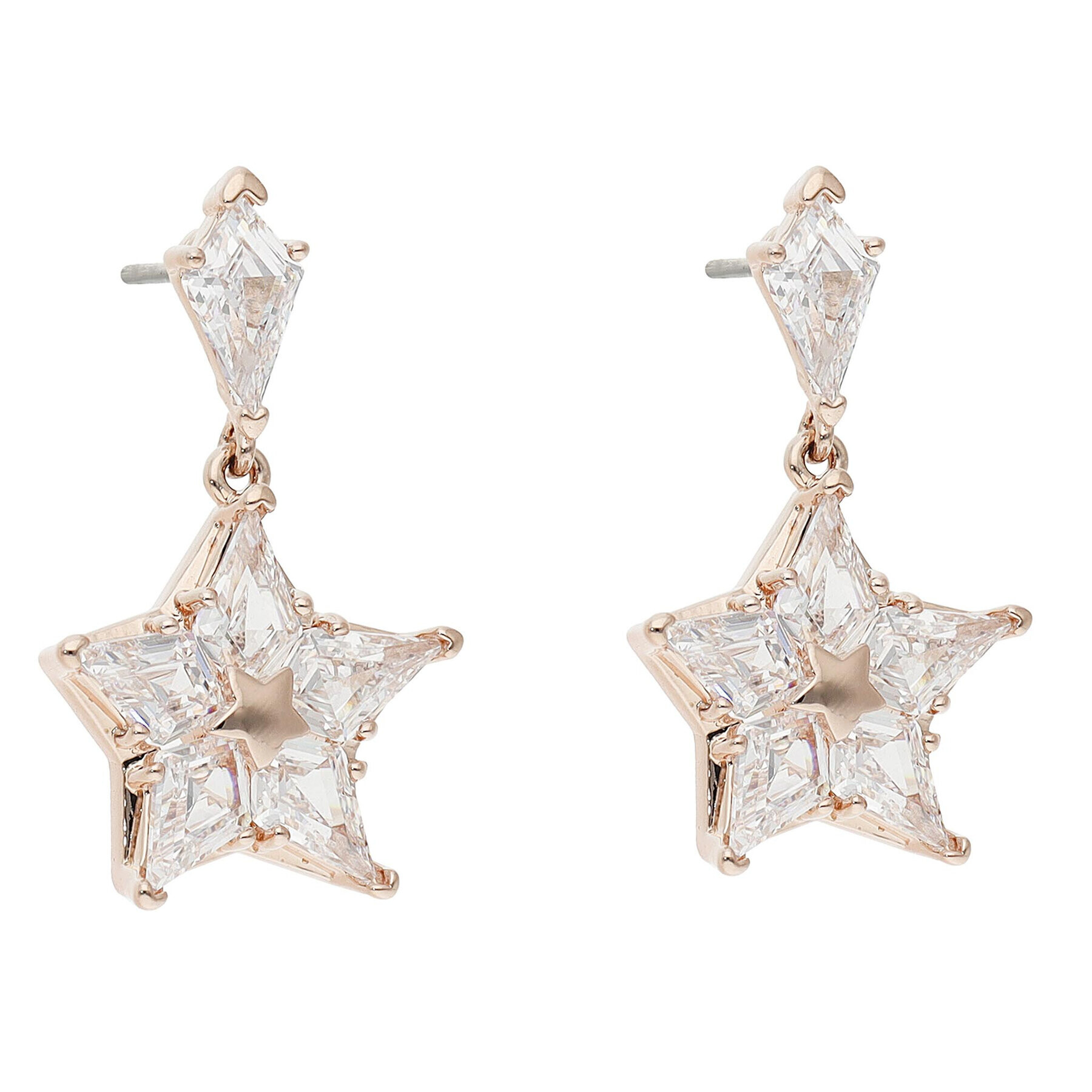 Swarovski Обици Stella 5645466 Розов - Pepit.bg