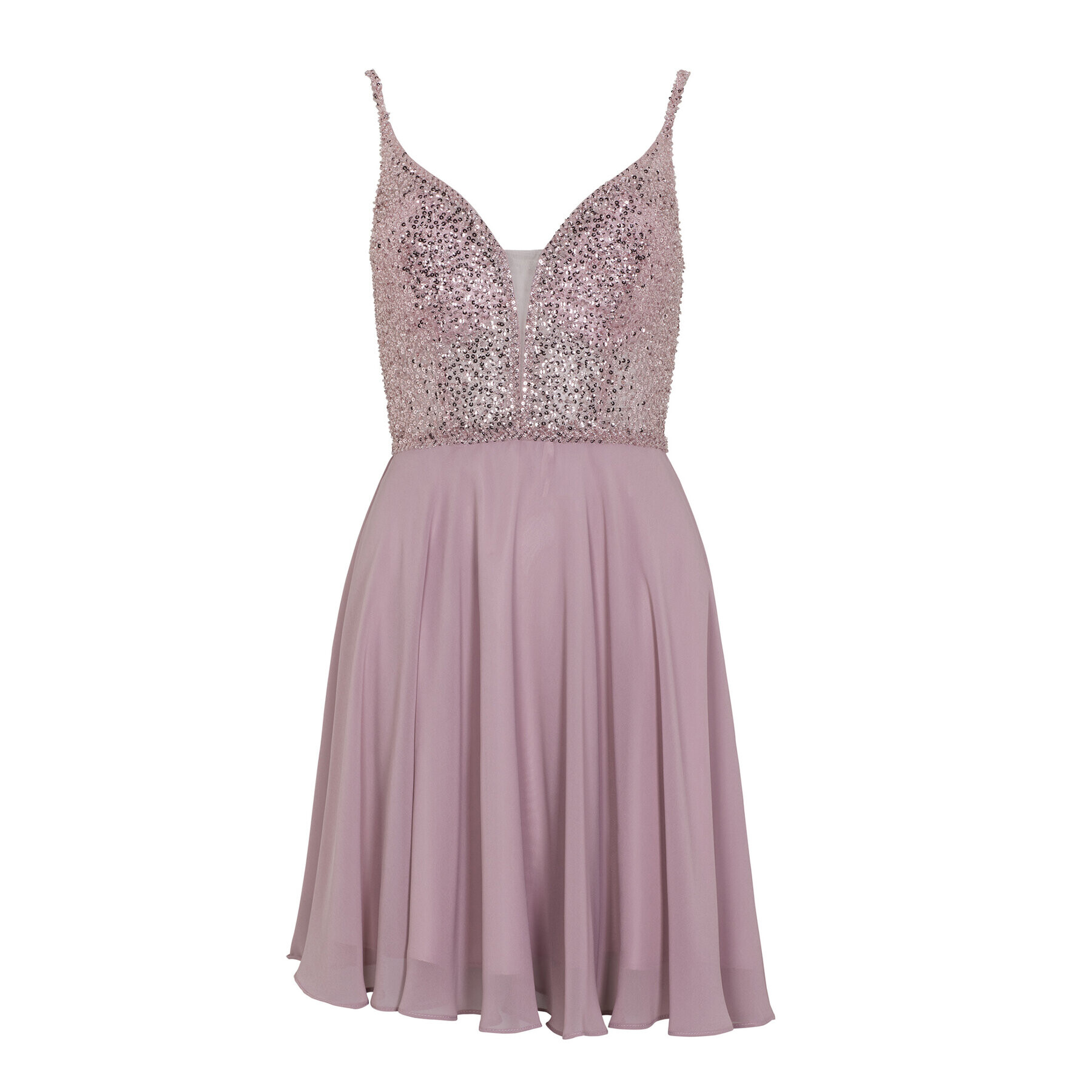 Swing Коктейлна рокля 5AE19300 Розов Slim Fit - Pepit.bg