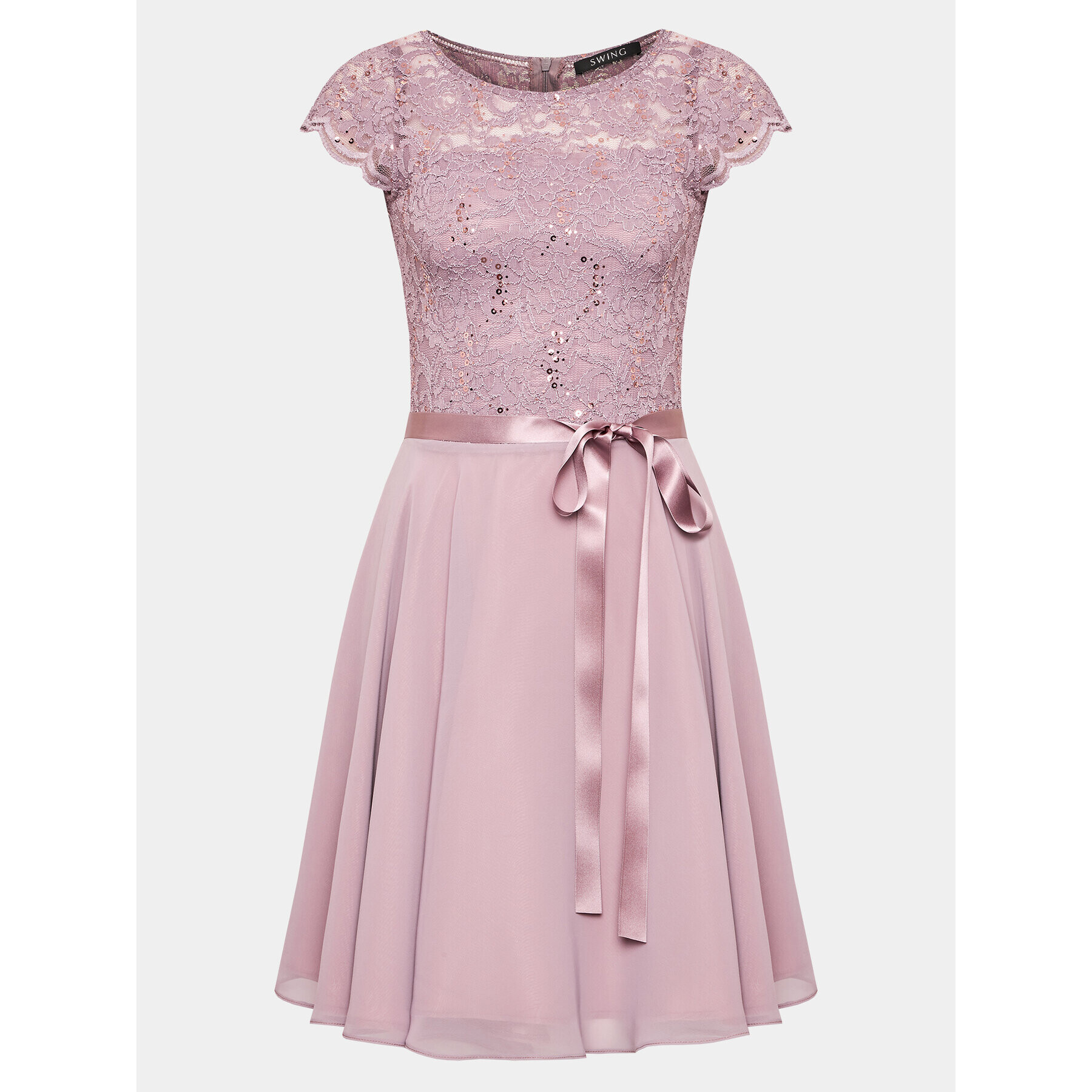 Swing Коктейлна рокля 5AF02700 Розов Regular Fit - Pepit.bg