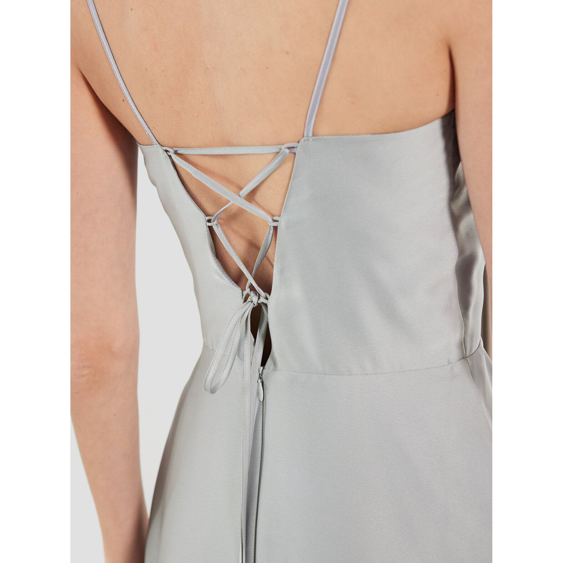 Swing Официална рокля 5AE12300 Сив Slim Fit - Pepit.bg