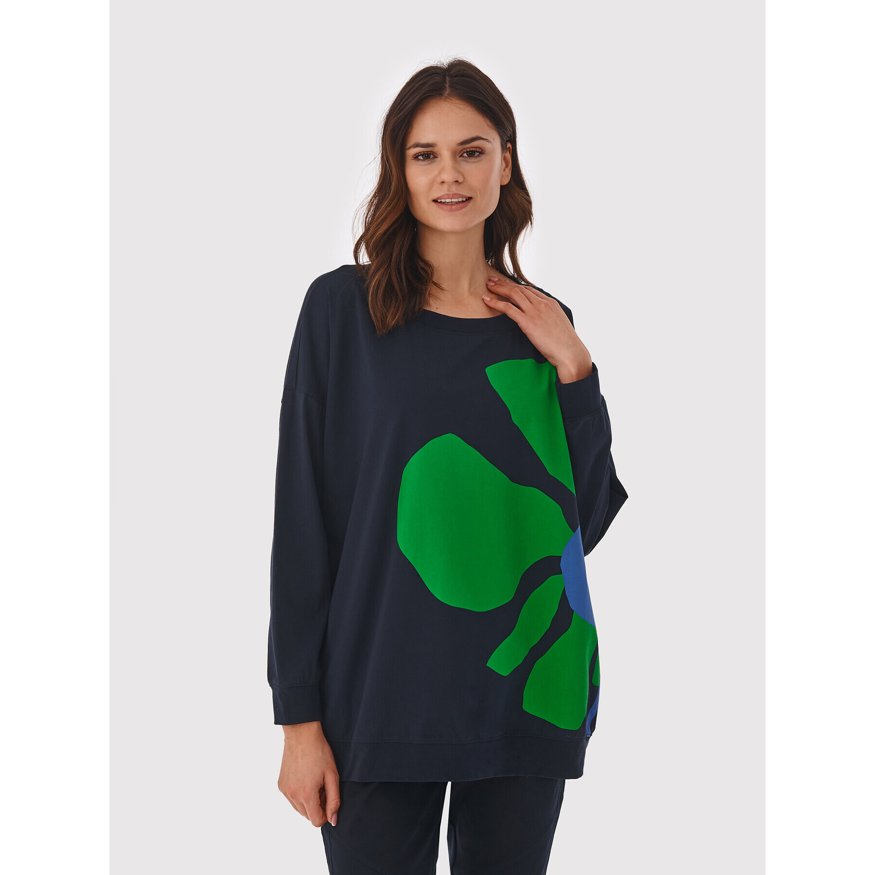 Tatuum Блуза Guera T2201.065 Тъмносин Oversize - Pepit.bg