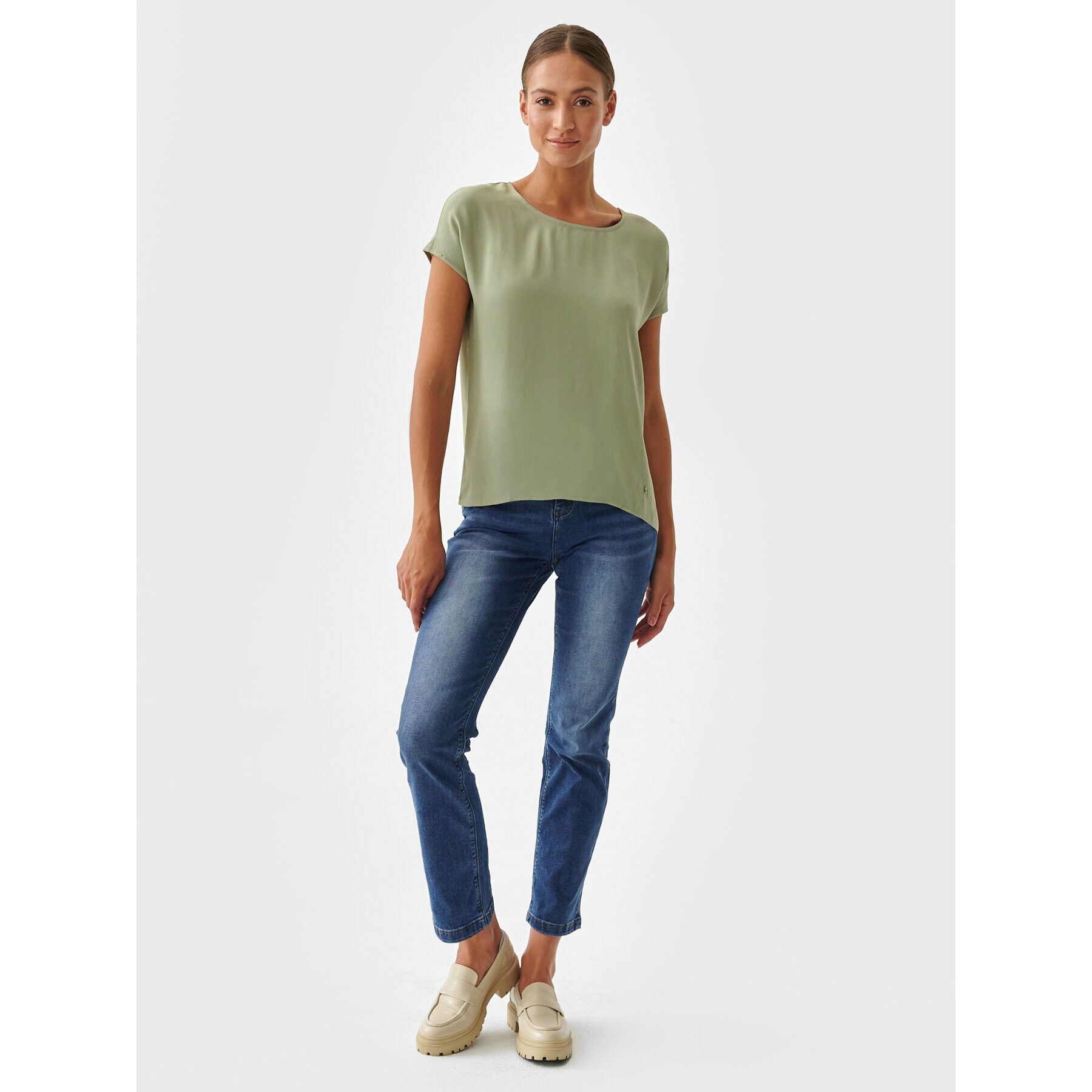 Tatuum Блуза Linsila T2215.048 Зелен Regular Fit - Pepit.bg