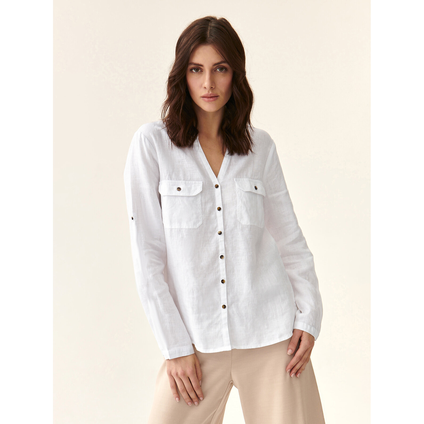 Tatuum Риза Justyna T2308.080 Бял Classic Fit - Pepit.bg