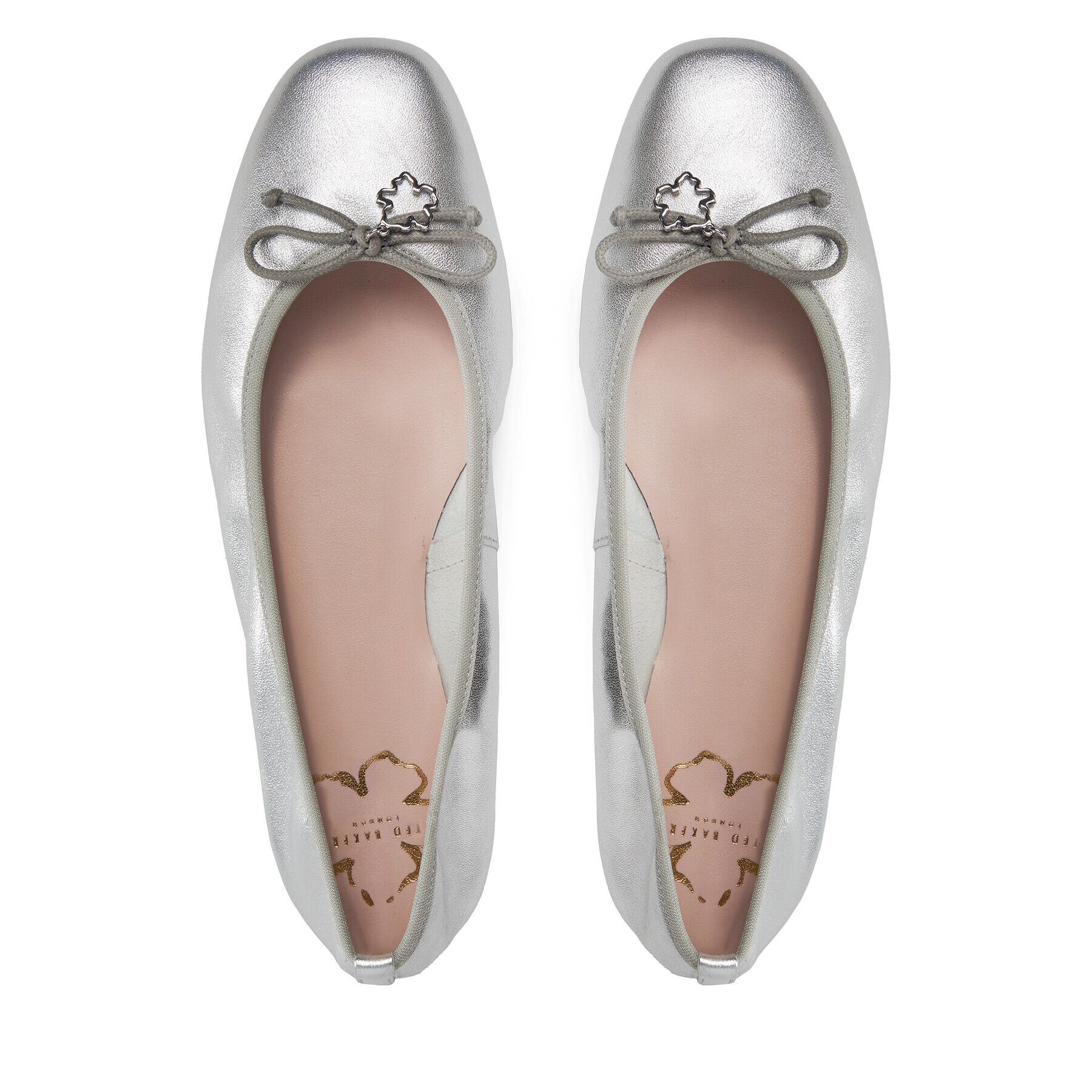 Ted Baker Балеринки 259142 Сребрист - Pepit.bg