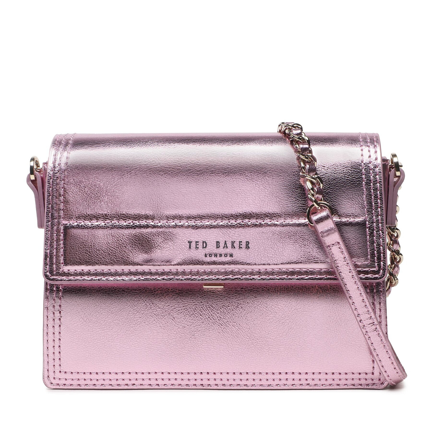 Ted Baker Дамска чанта Metallic Cross Body Bag 265675 Розов - Pepit.bg