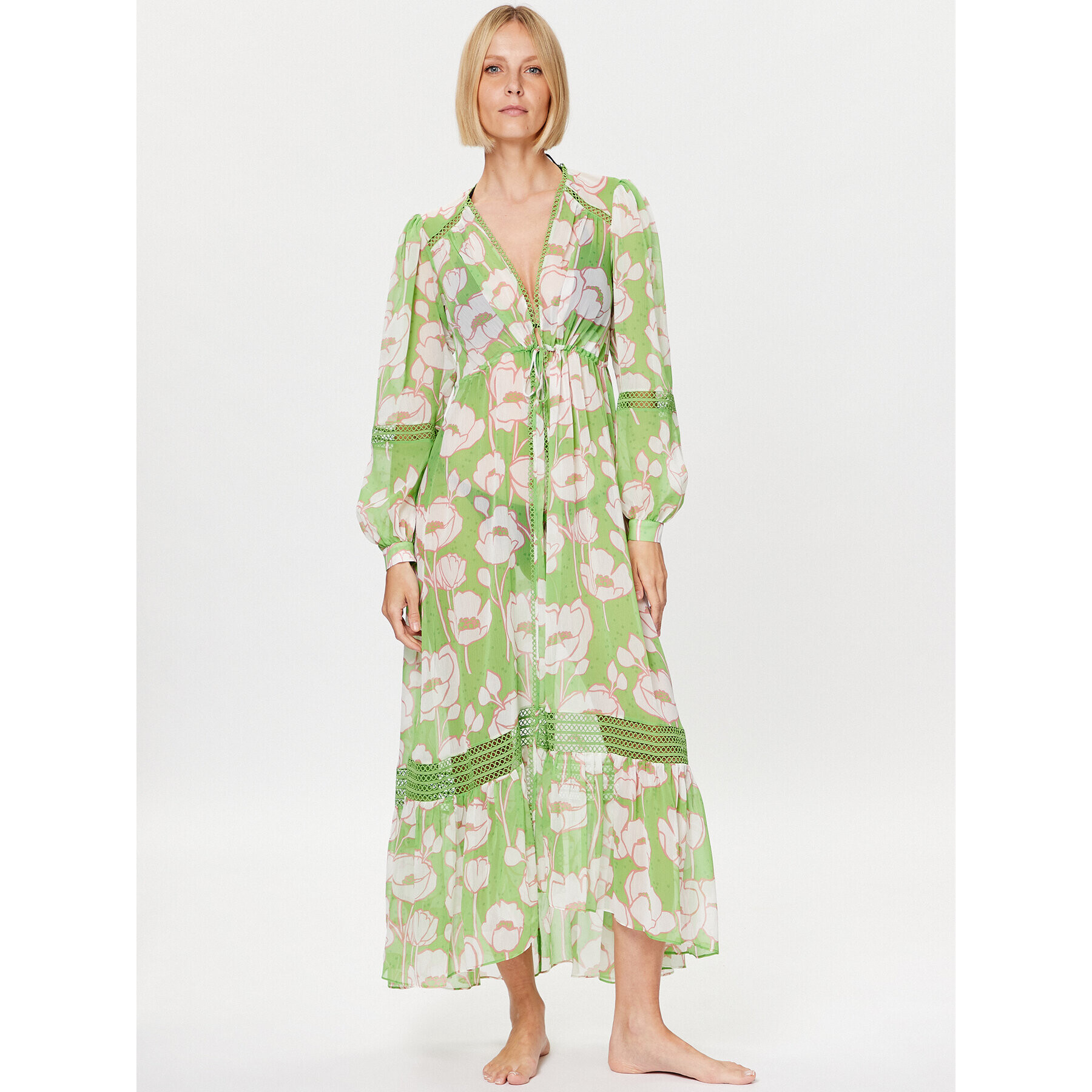 Ted Baker Кимоно Elisiia 269916 Зелен Relaxed Fit - Pepit.bg
