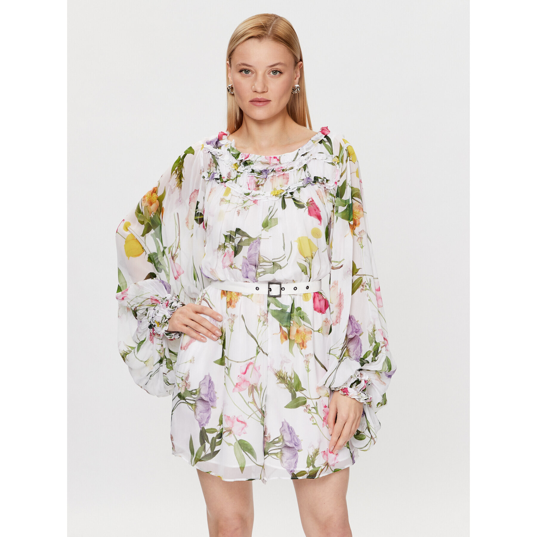 Ted Baker Коктейлна рокля 268253 Бял Regular Fit - Pepit.bg