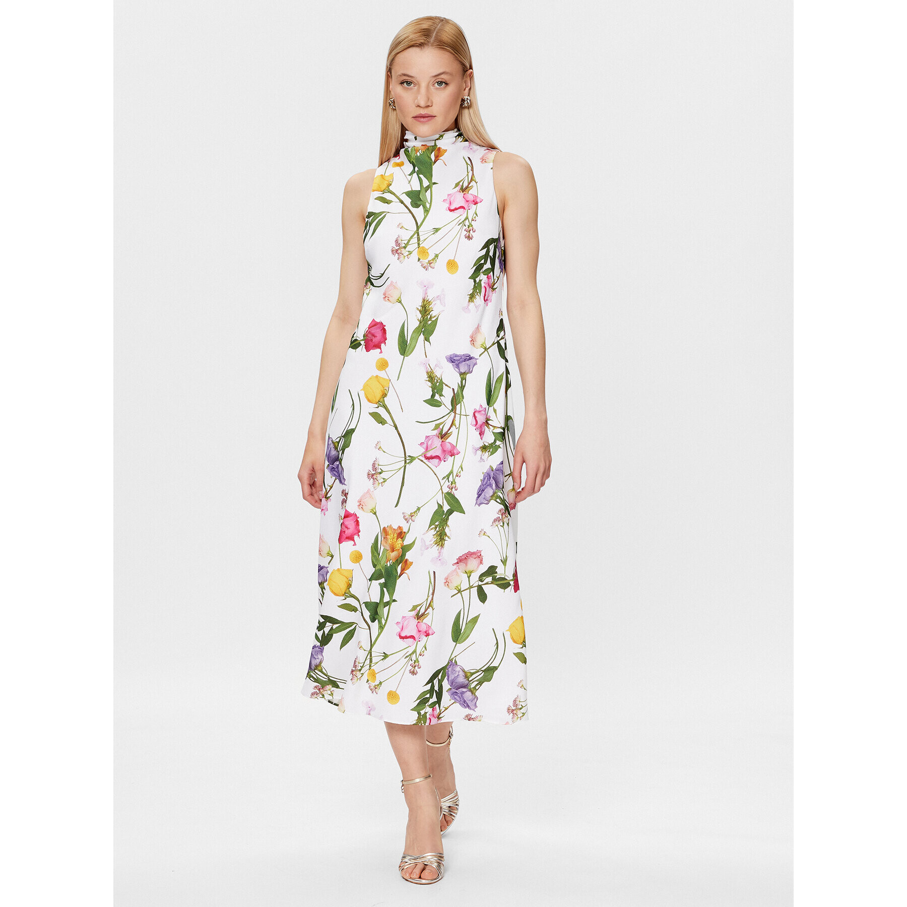 Ted Baker Лятна рокля Addilin 268353 Бял Regular Fit - Pepit.bg