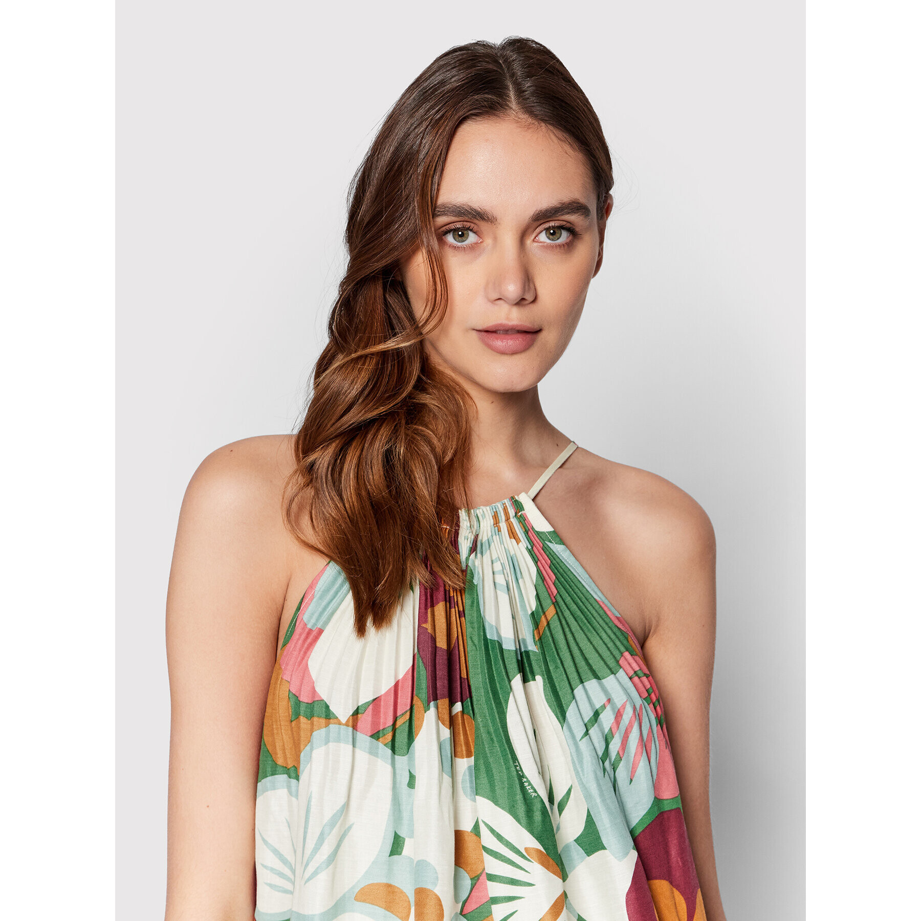 Ted Baker Лятна рокля Dulina 259904 Зелен Relaxed Fit - Pepit.bg