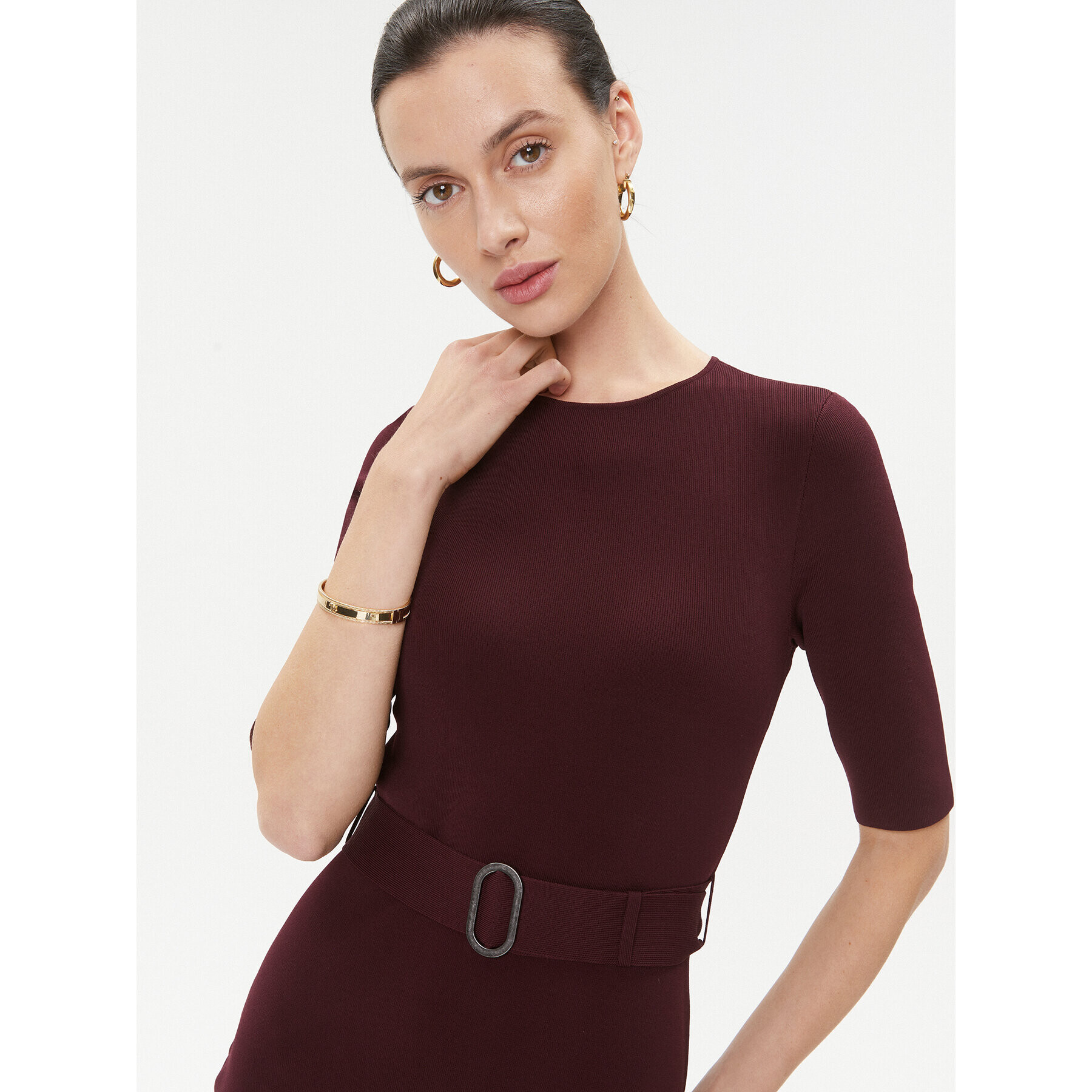 Ted Baker Плетена рокля Samalee 271307 Бордо Regular Fit - Pepit.bg