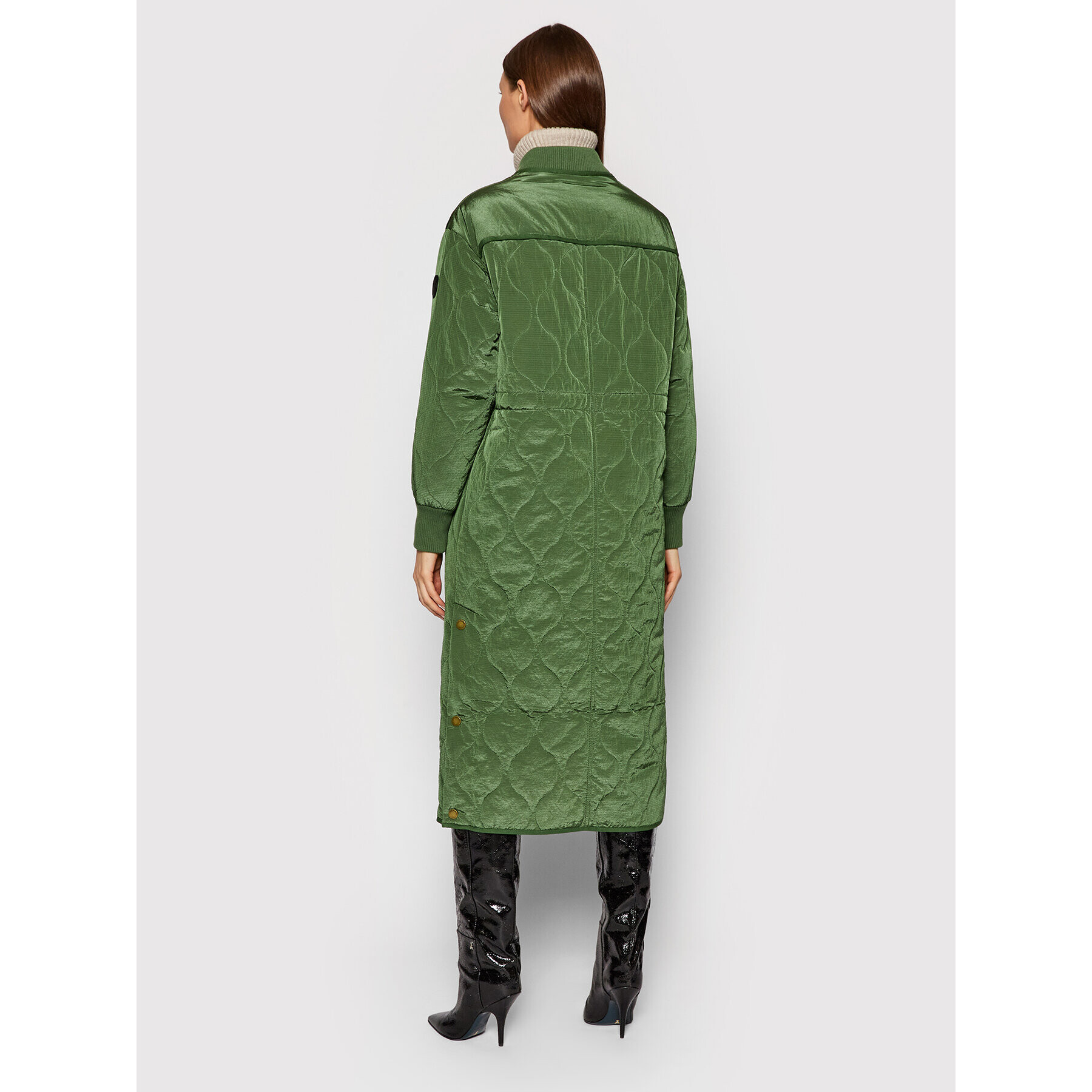 Ted Baker Пухено яке Avverii 256749 Зелен Regular Fit - Pepit.bg