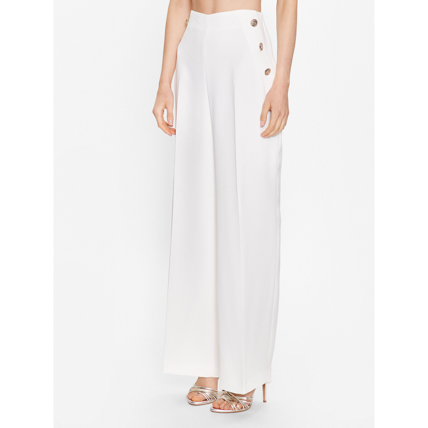 Ted Baker Текстилни панталони Llaylat 269651 Бял Wide Leg - Pepit.bg