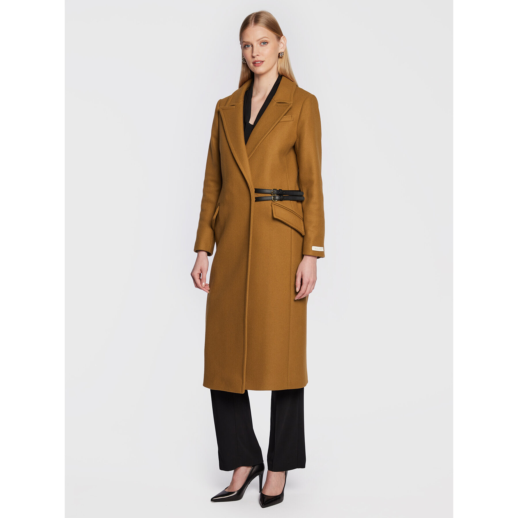 Ted Baker Вълнено палто Frejia 264208 Кафяв Regular Fit - Pepit.bg