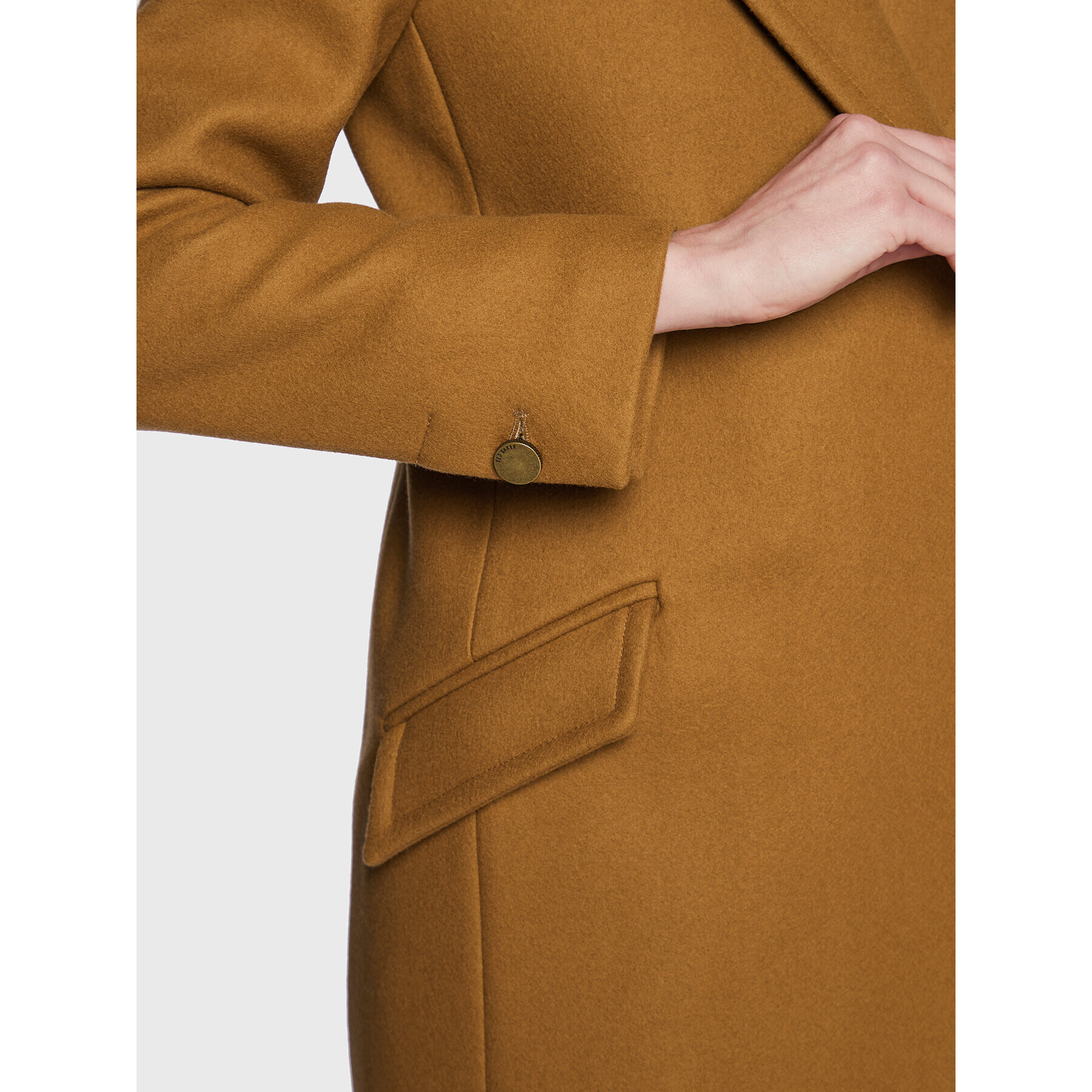 Ted Baker Вълнено палто Frejia 264208 Кафяв Regular Fit - Pepit.bg