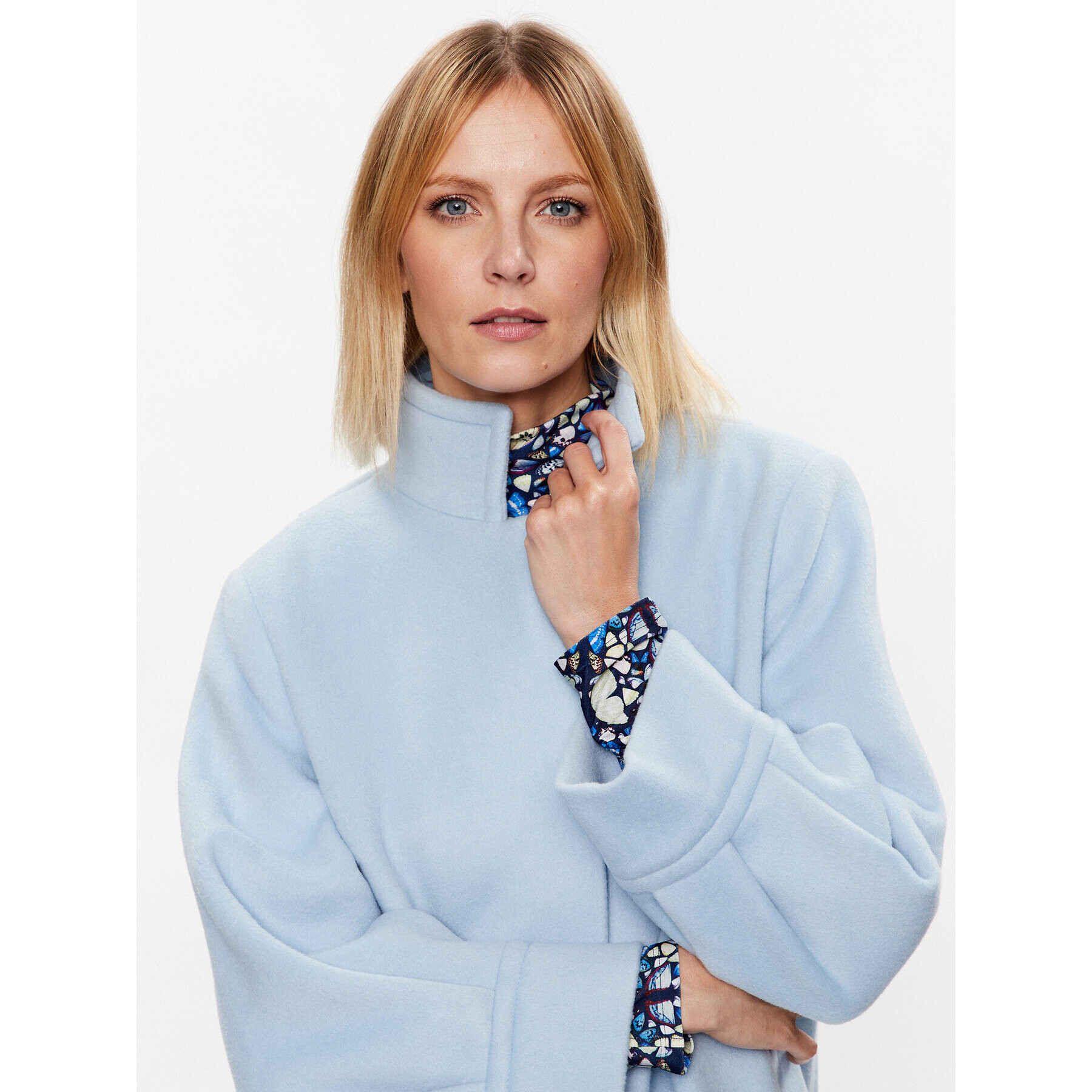 Ted Baker Вълнено палто Sairse 266185 Син Regular Fit - Pepit.bg