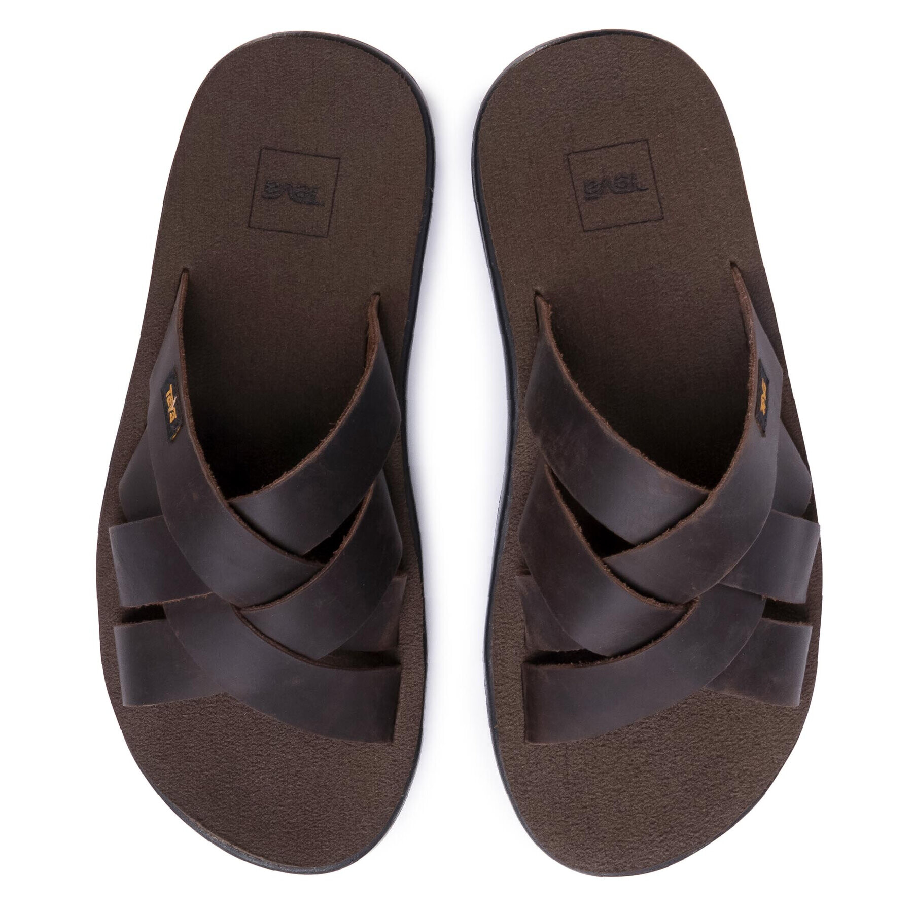 Teva Чехли Voya Slide Leather 1102515 Кафяв - Pepit.bg