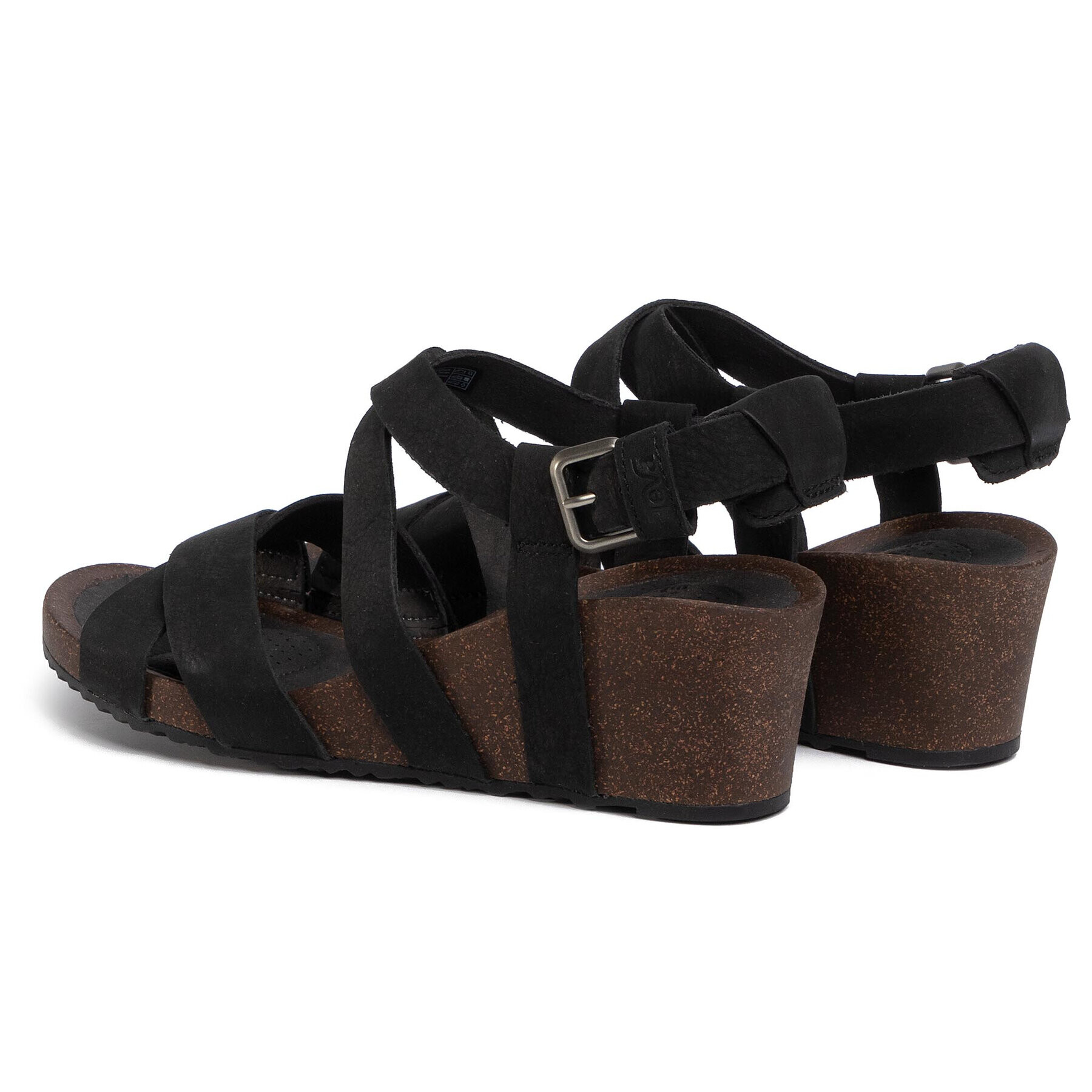 Teva Сандали Mahonia Wedge Cross Strap 1106860 Черен - Pepit.bg