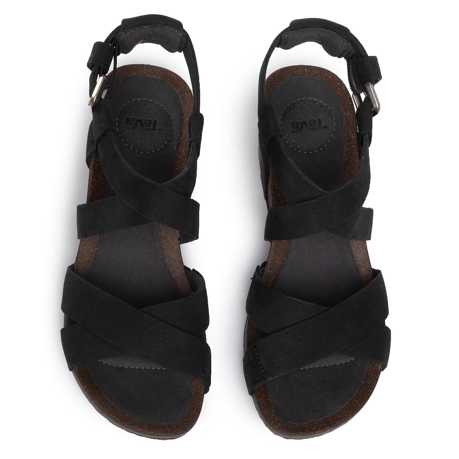 Teva Сандали Mahonia Wedge Cross Strap 1106860 Черен - Pepit.bg