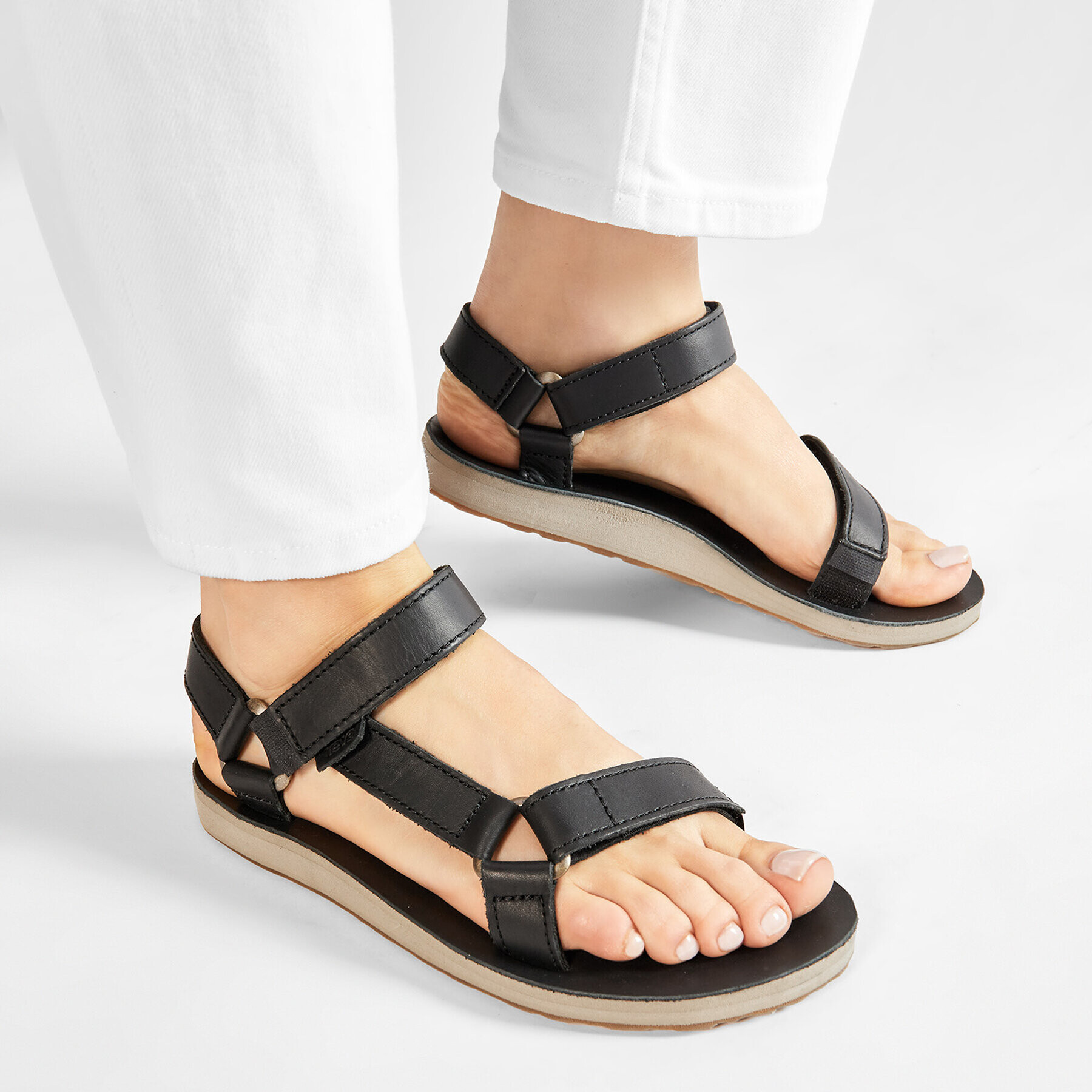 Teva Сандали W Original Universal Leather 1116637 Черен - Pepit.bg
