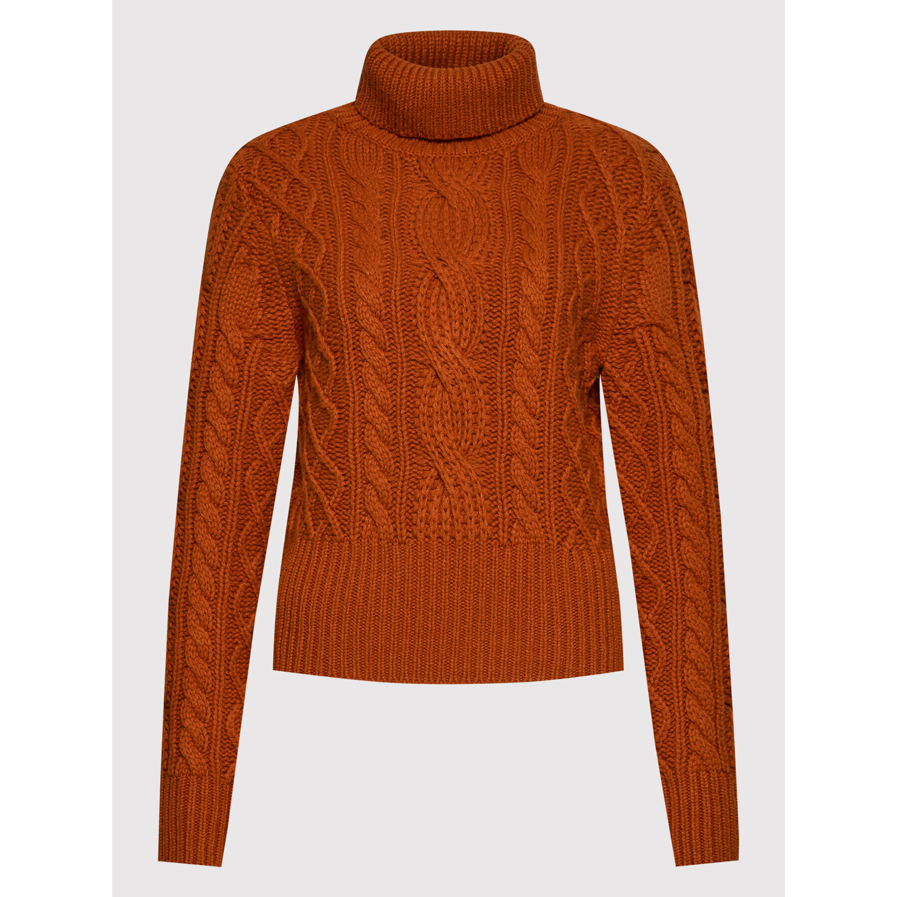 The Kooples Поло Turtleneck FPUL23016K Оранжев Regular Fit - Pepit.bg