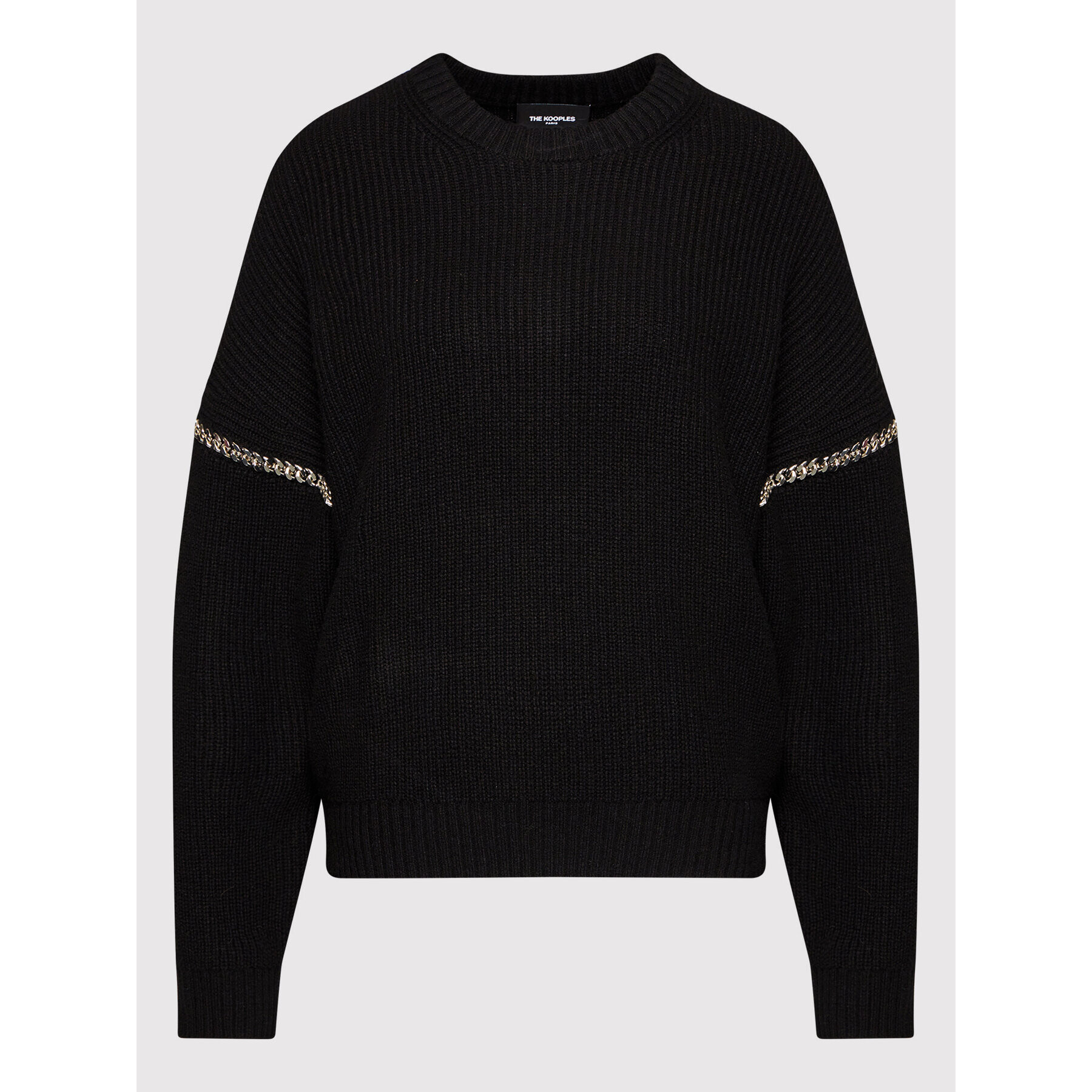 The Kooples Пуловер Knit FPUL23042K Черен Relaxed Fit - Pepit.bg