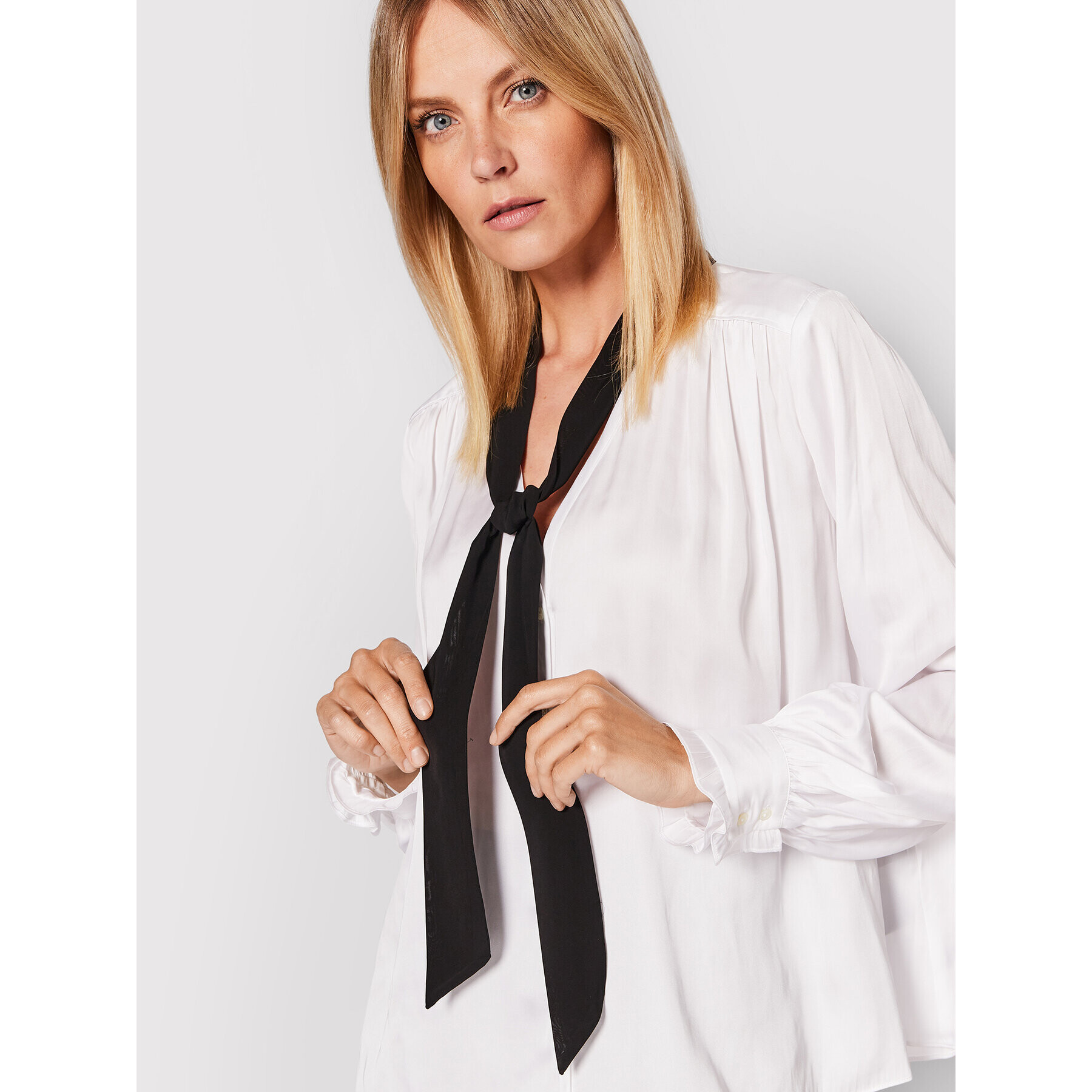 The Kooples Риза FTOP25020K Бял Relaxed Fit - Pepit.bg