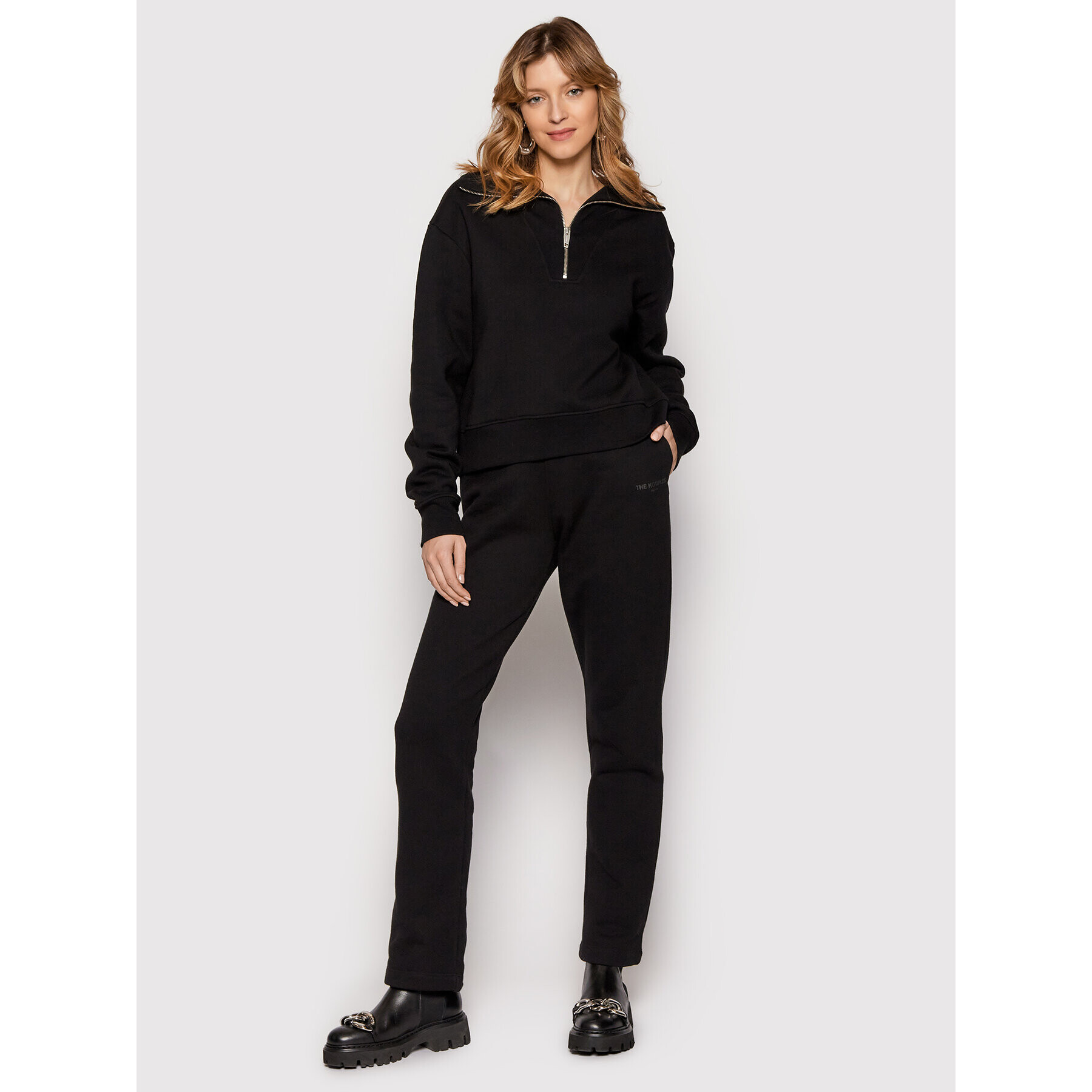 The Kooples Суитшърт Print FSWE24000K Черен Regular Fit - Pepit.bg
