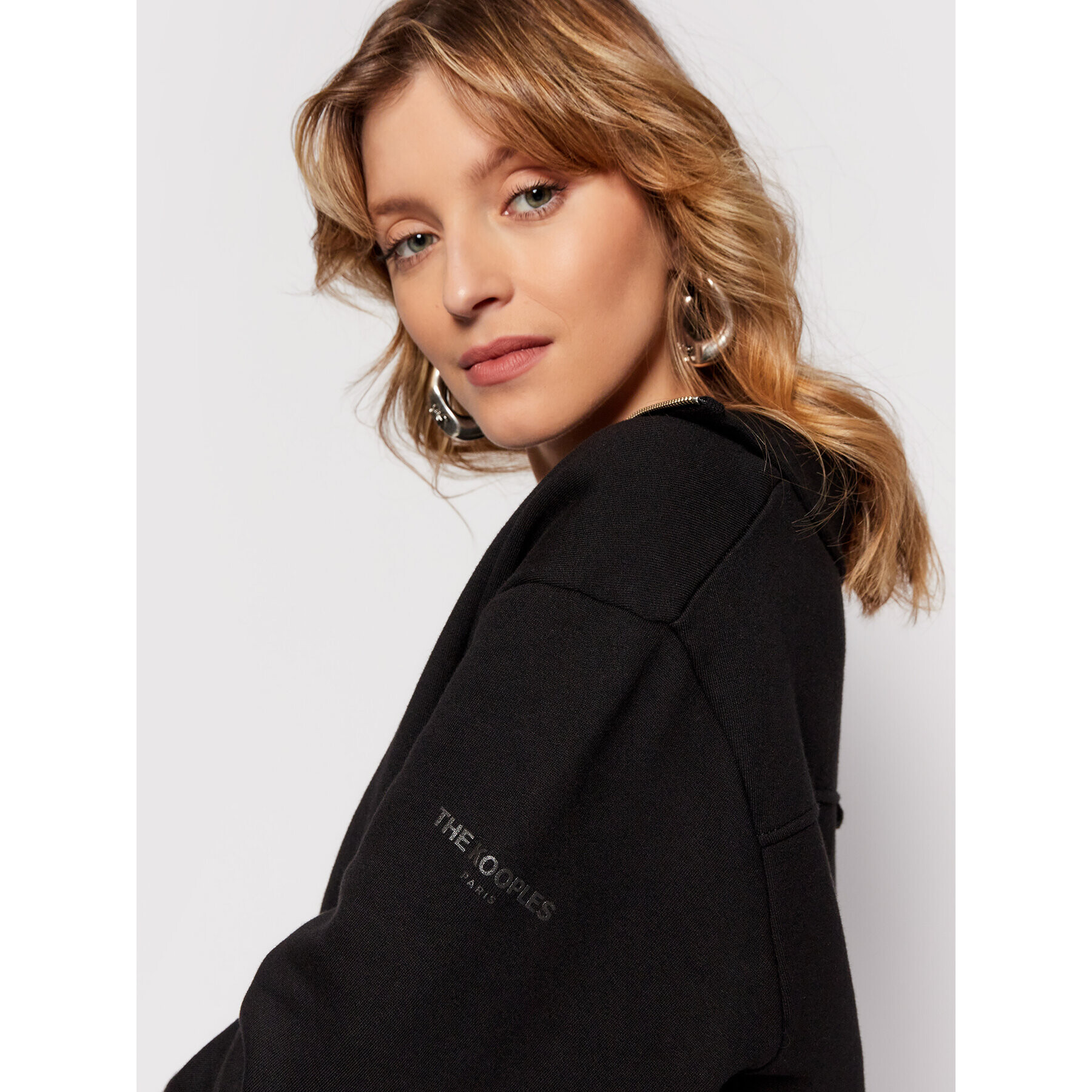 The Kooples Суитшърт Print FSWE24000K Черен Regular Fit - Pepit.bg
