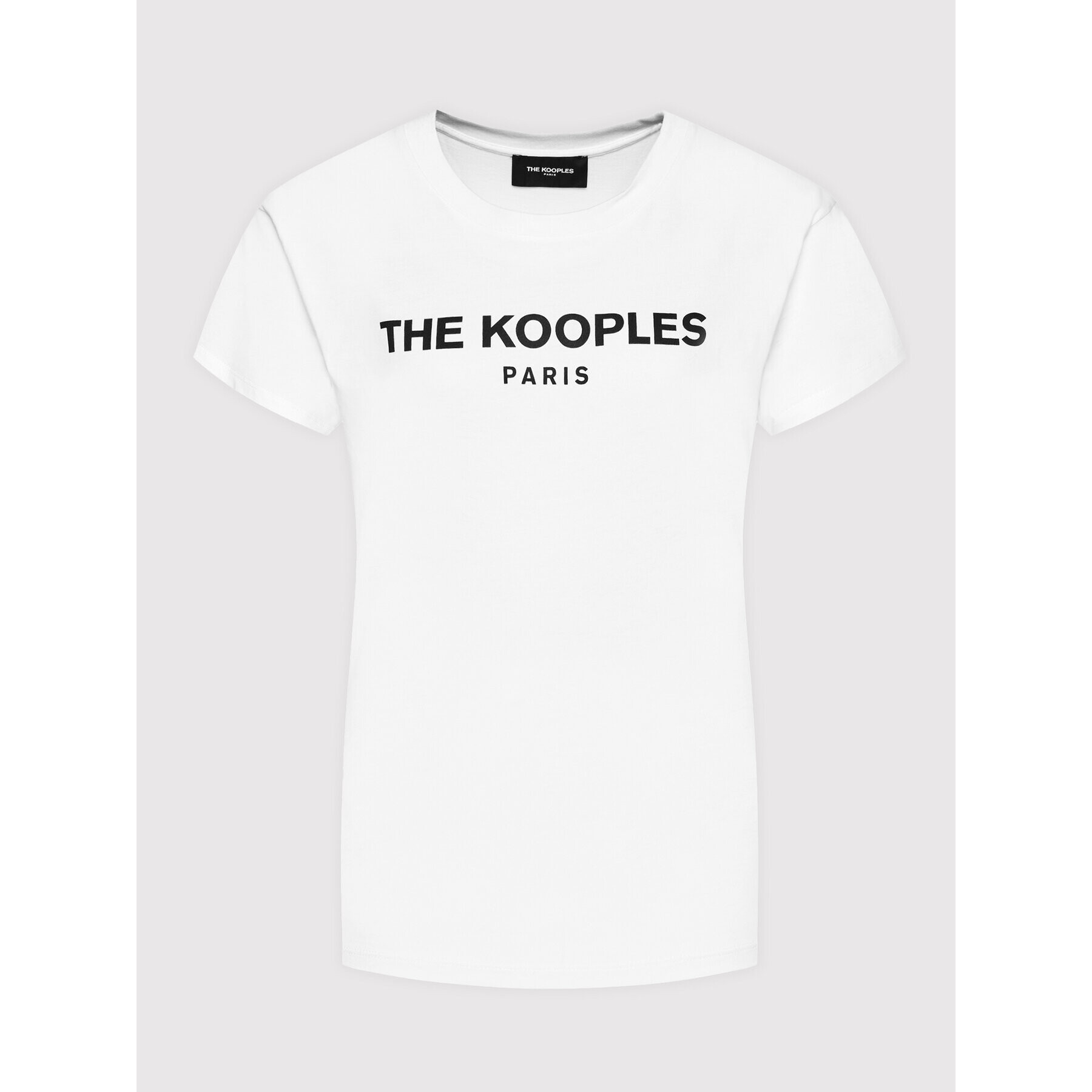 The Kooples Тишърт Jersey Print FTSC20036K Бял Regular Fit - Pepit.bg