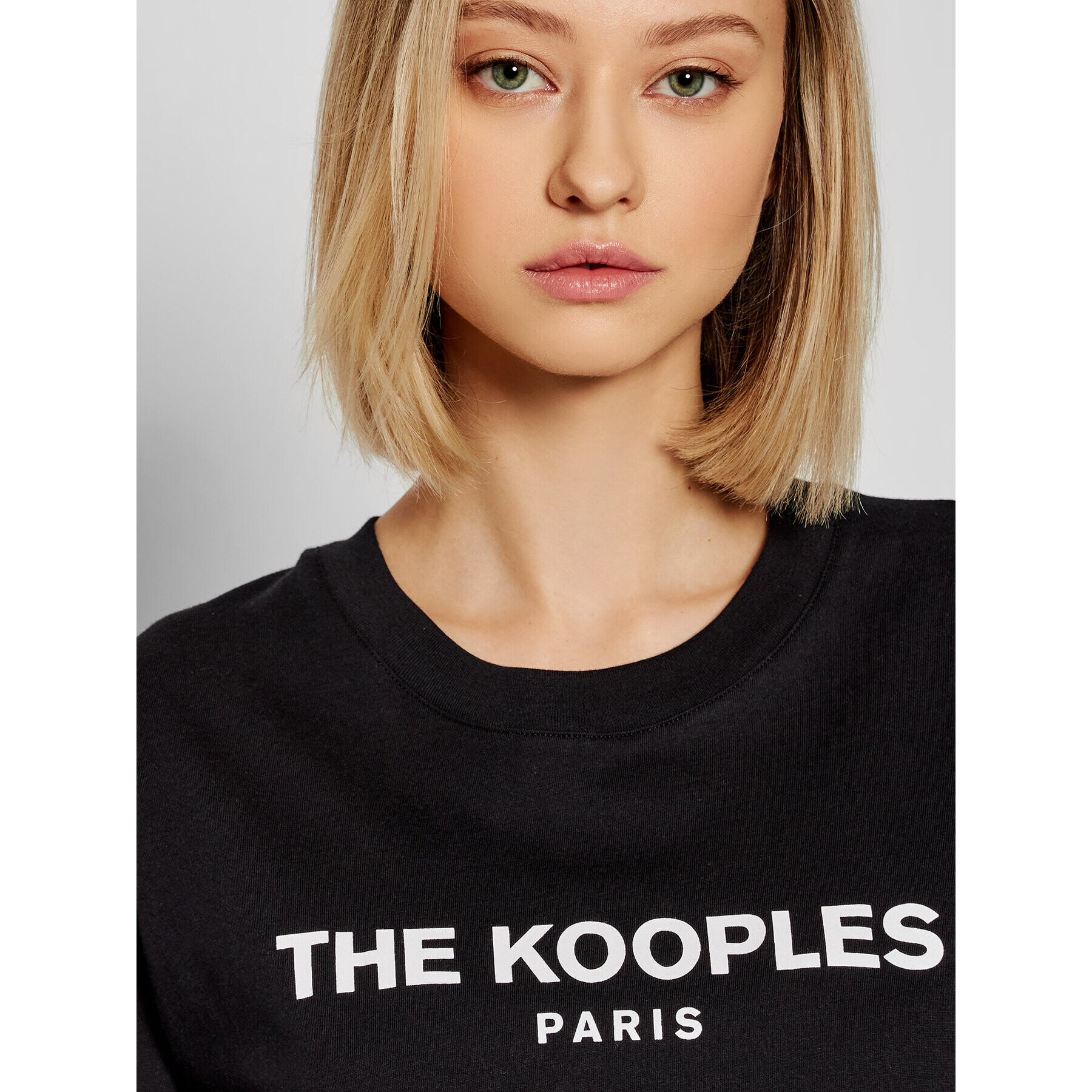 The Kooples Тишърт Jersey Print FTSC20036K Черен Regular Fit - Pepit.bg