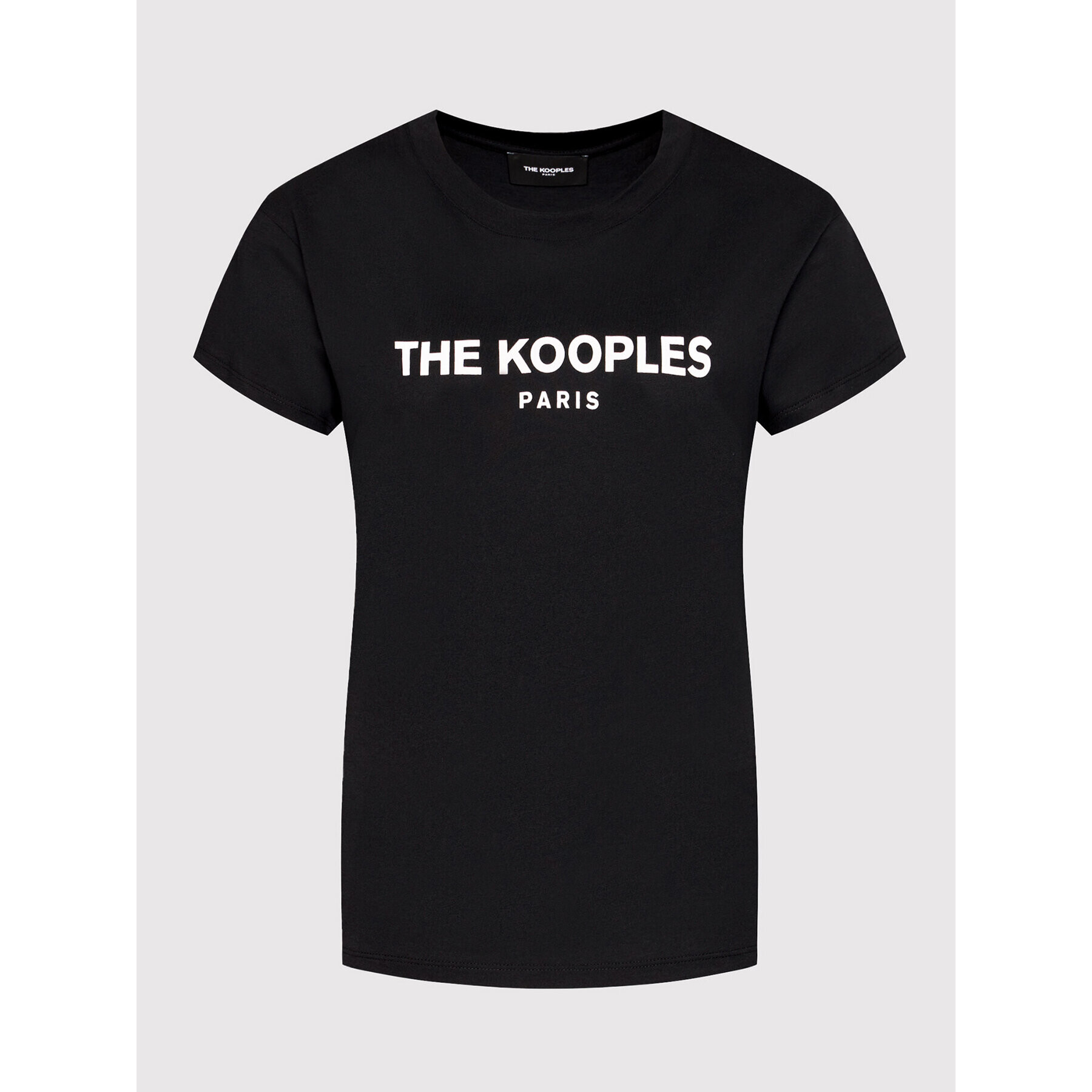 The Kooples Тишърт Jersey Print FTSC20036K Черен Regular Fit - Pepit.bg