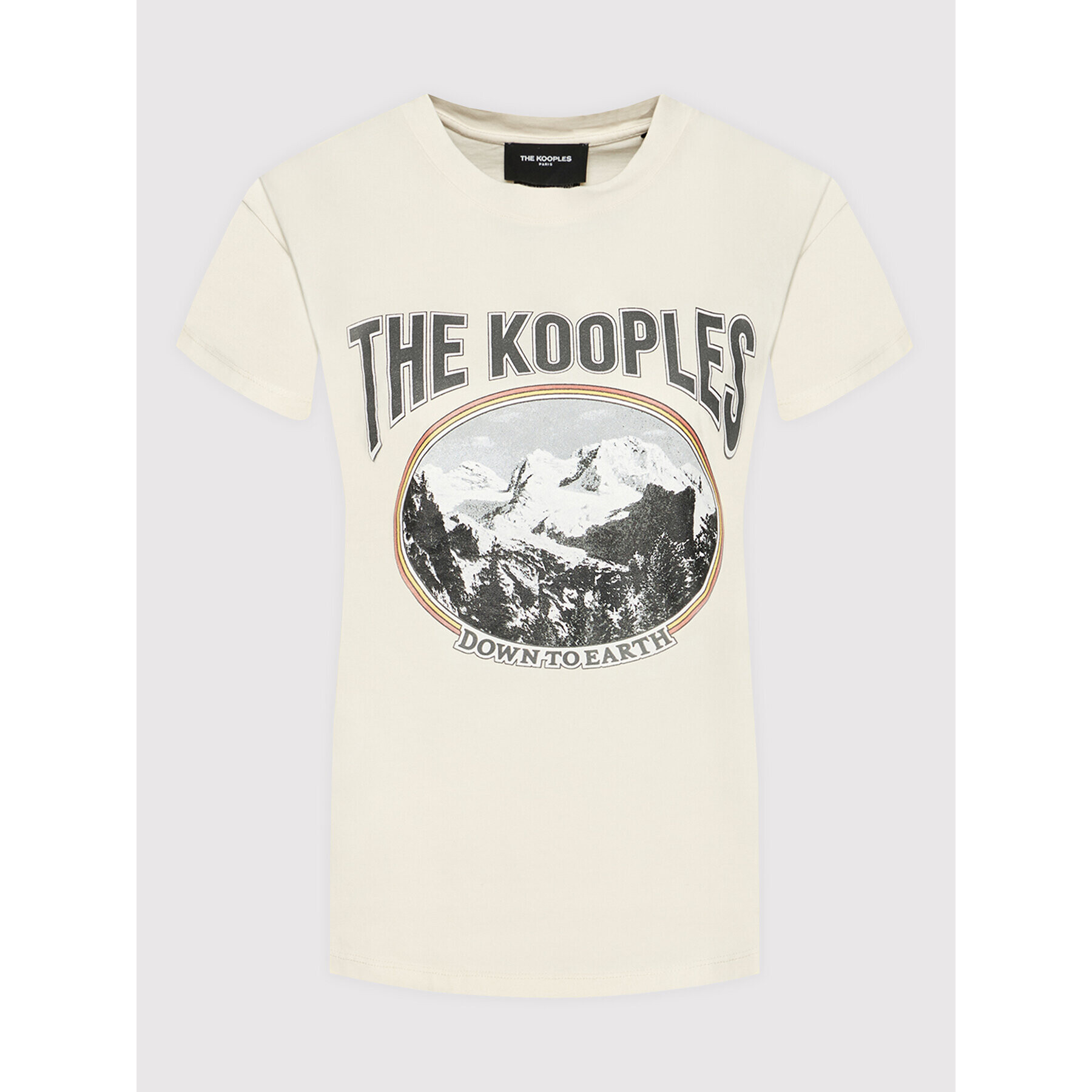 The Kooples Тишърт Print FTSC23030K Жълт Regular Fit - Pepit.bg