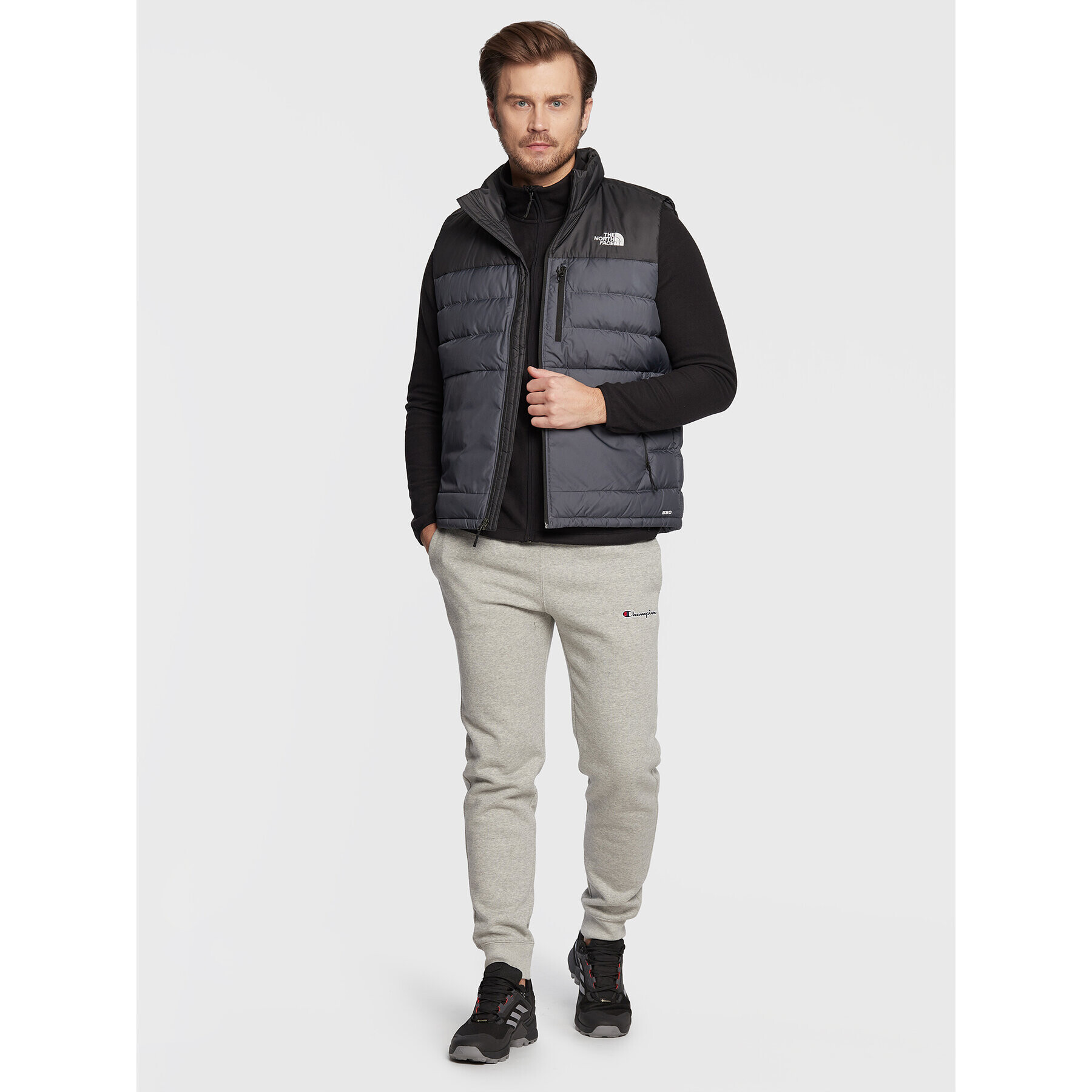 The North Face Елек Aconcagua NF0A4R2F Сив Regular Fit - Pepit.bg