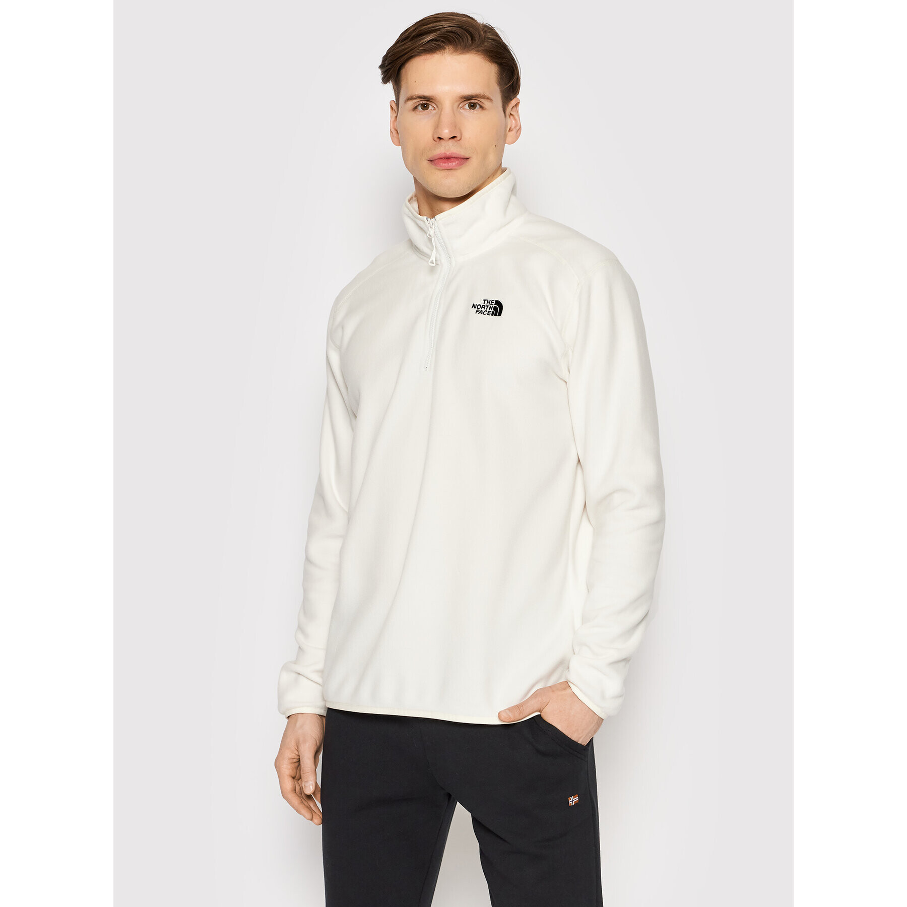 The North Face Полар Glacier NF0A5IHP Бял Regular Fit - Pepit.bg
