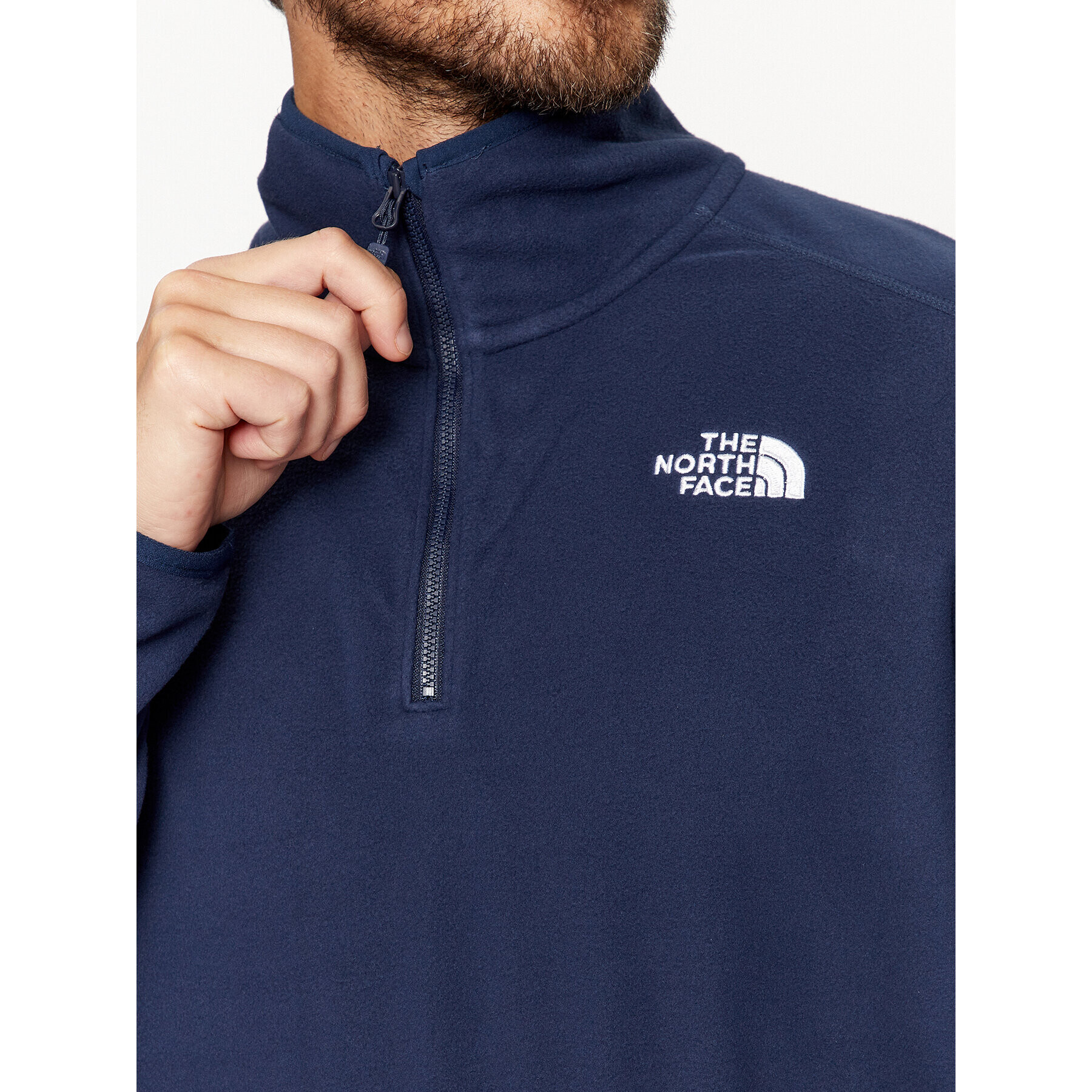 The North Face Полар M 100 Glacier 1/4 Zip - EuNF0A855W8K21 Тъмносин Regular Fit - Pepit.bg