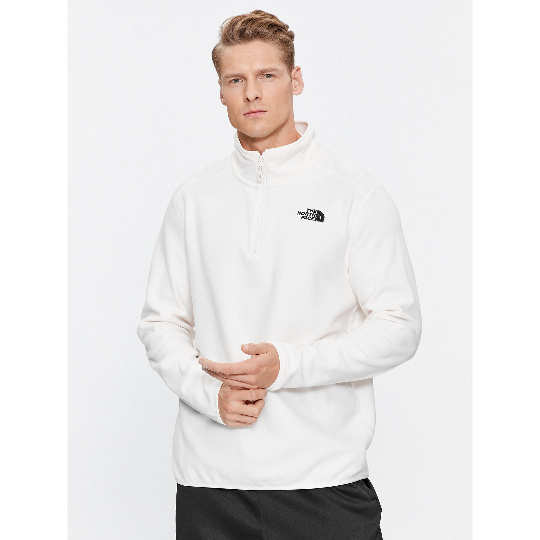 The North Face Полар M 100 Glacier 1/4 Zip - EuNF0A855WN3N1 Бял Regular Fit - Pepit.bg