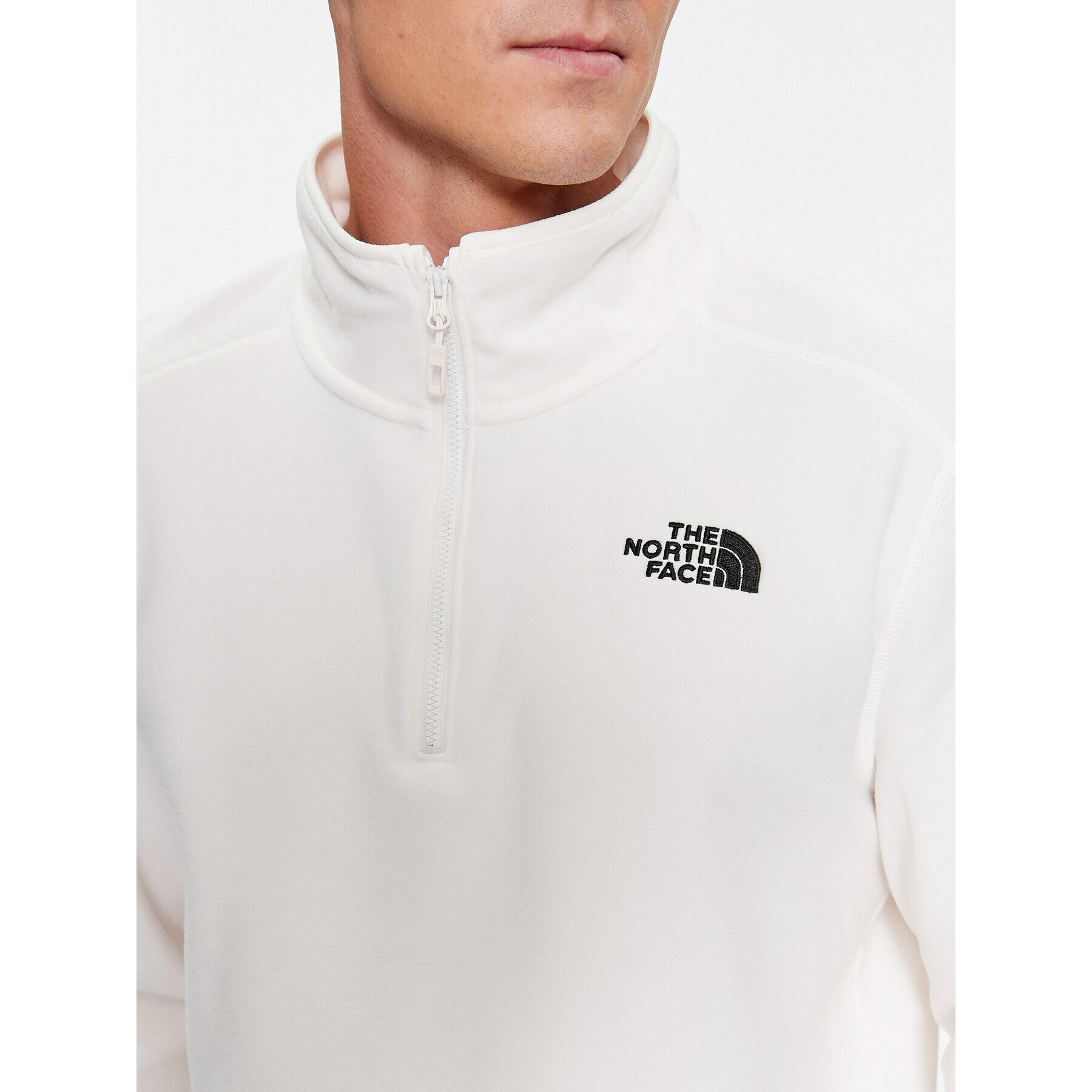 The North Face Полар M 100 Glacier 1/4 Zip - EuNF0A855WN3N1 Бял Regular Fit - Pepit.bg