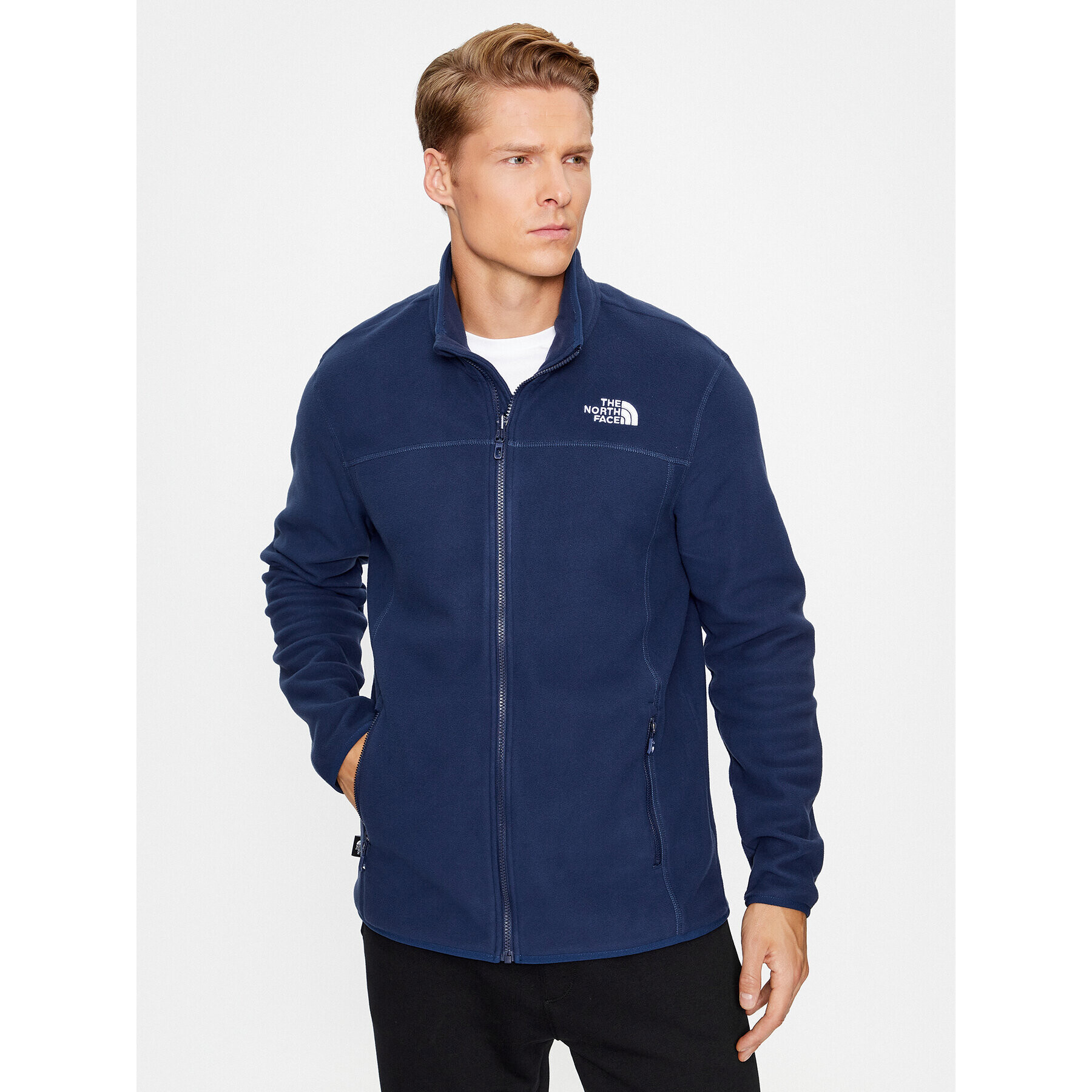 The North Face Полар M 100 Glacier Full Zip - EuNF0A855X8K21 Тъмносин Regular Fit - Pepit.bg