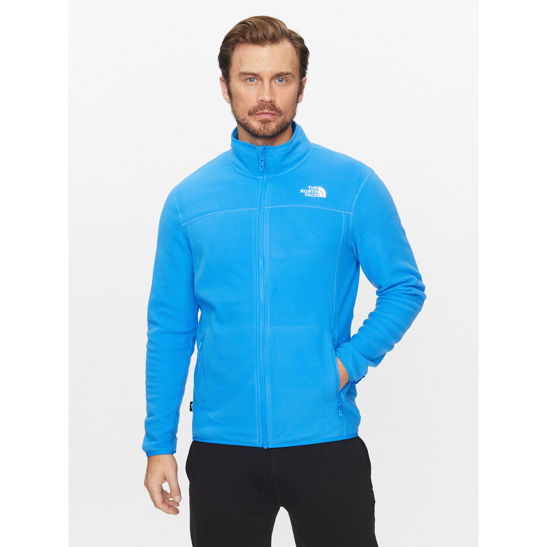 The North Face Полар M 100 Glacier Full Zip - EuNF0A855XI0K1 Син Regular Fit - Pepit.bg