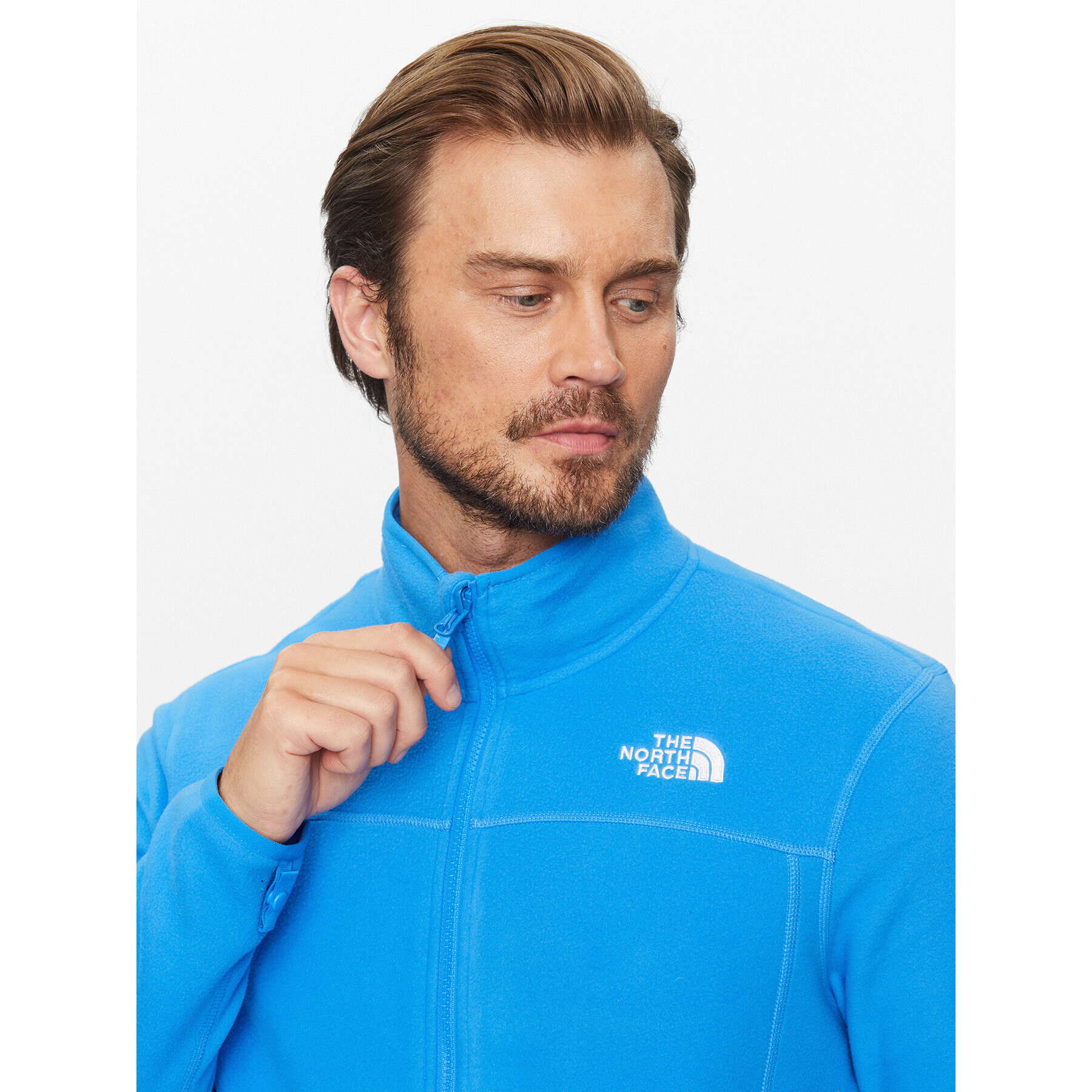 The North Face Полар M 100 Glacier Full Zip - EuNF0A855XI0K1 Син Regular Fit - Pepit.bg