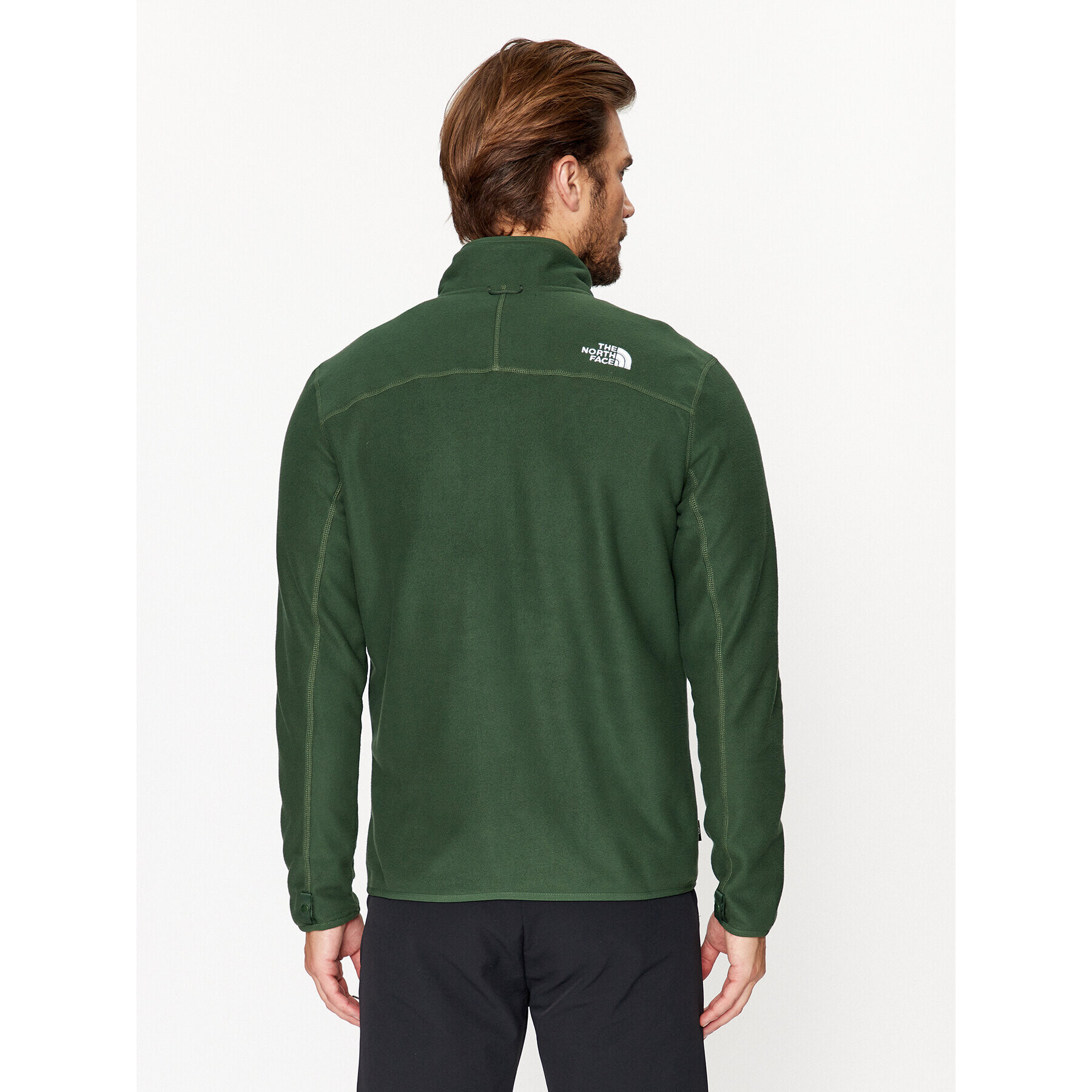 The North Face Полар M 100 Glacier Full Zip - EuNF0A855XI0P1 Зелен Regular Fit - Pepit.bg