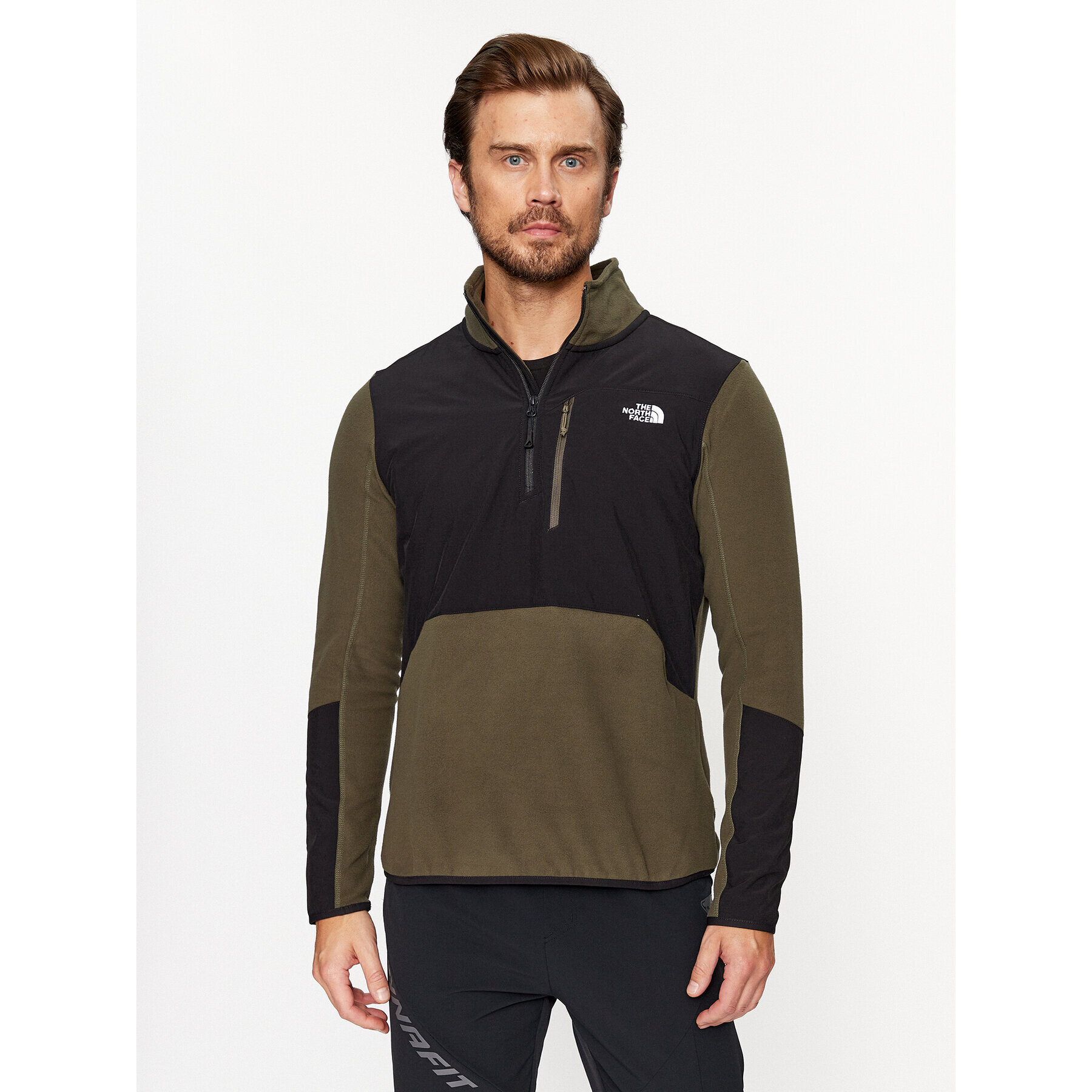 The North Face Полар M Glacier Pro 1/4 Zip - EuNF0A5IHRBQW1 Каки Regular Fit - Pepit.bg