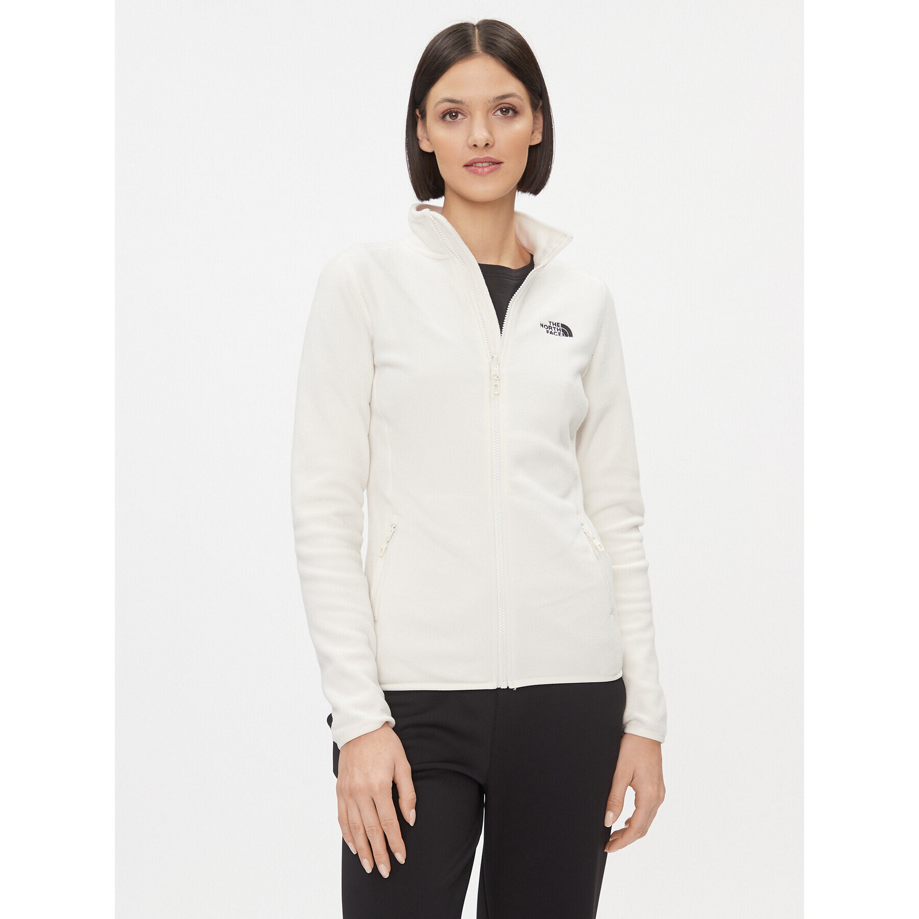 The North Face Полар W 100 Glacier Fz - EuNF0A855ON3N1 Бял Regular Fit - Pepit.bg