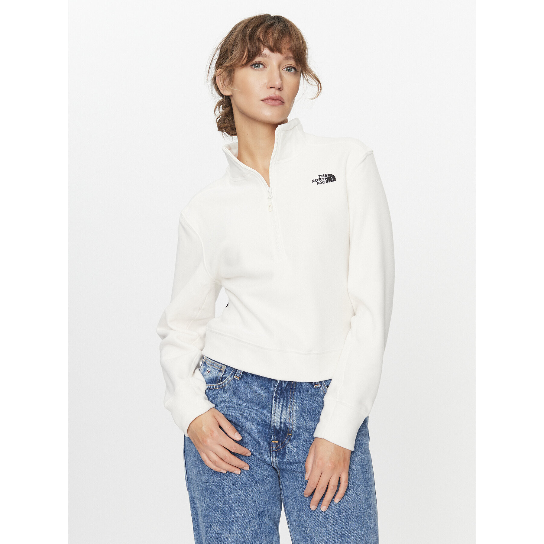 The North Face Полар W 100 Glacier Half ZipNF0A855PN3N1 Бял Regular Fit - Pepit.bg