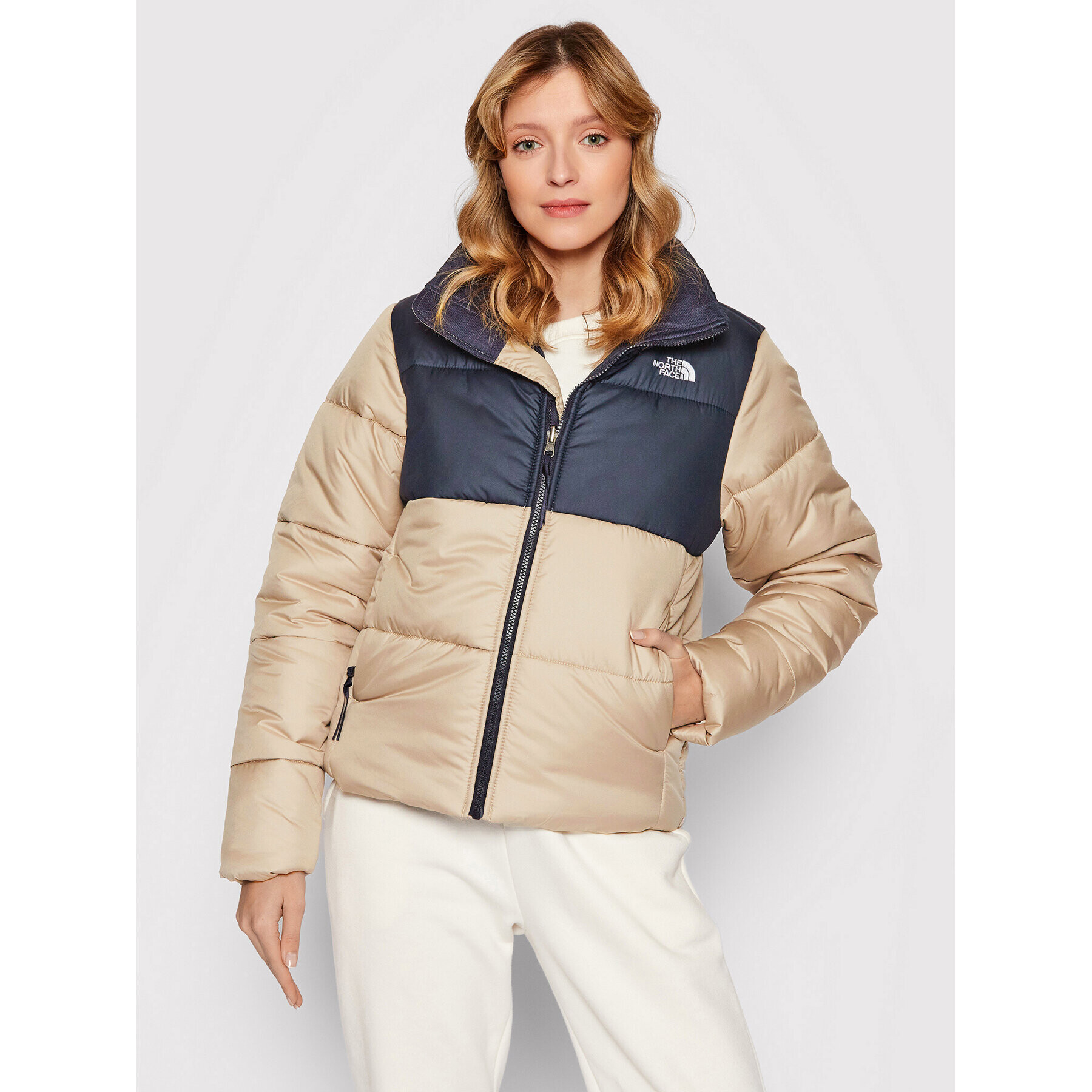 The North Face Пухено яке Saikuru NF0A4WAP14C1 Бежов Regular Fit - Pepit.bg