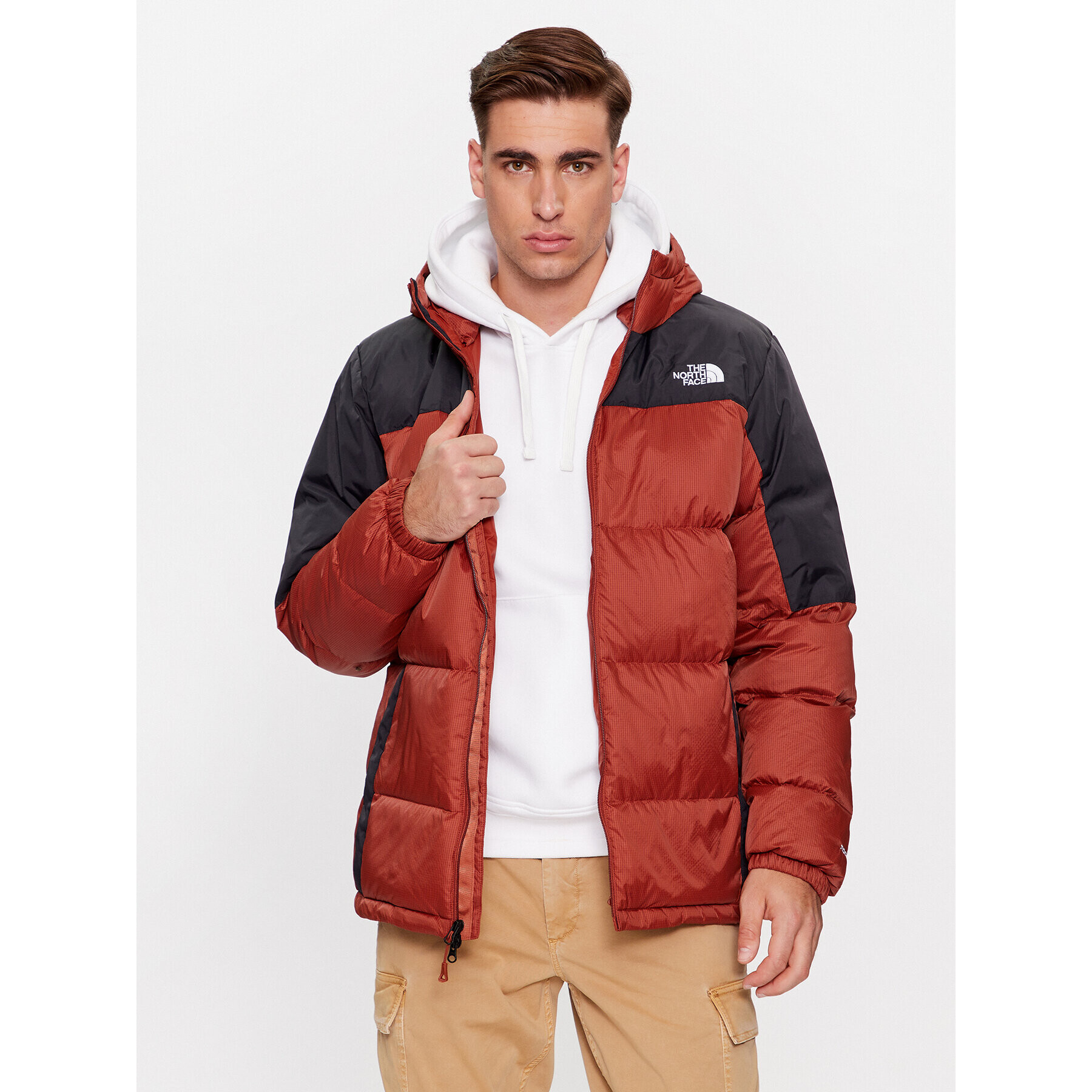 The North Face Пухено яке M Diablo Down HoodieNF0A4M9LWEW1 Кафяв Regular Fit - Pepit.bg