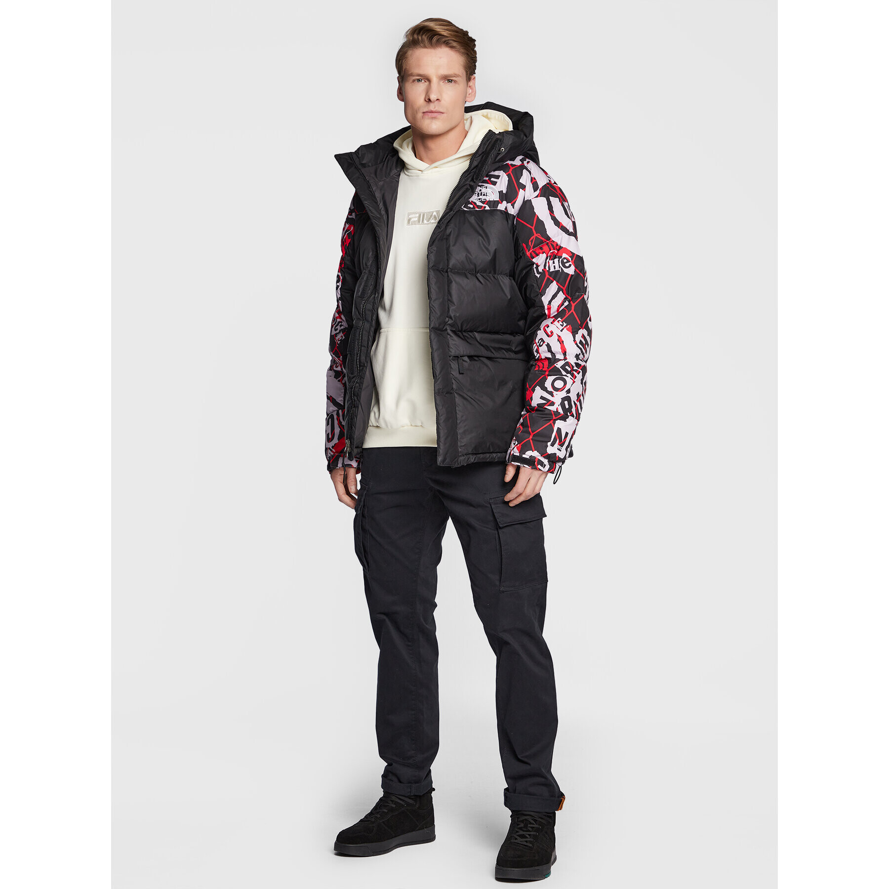 The North Face Пухено яке Printed Hmlyn NF0A5J1J Черен Regular Fit - Pepit.bg